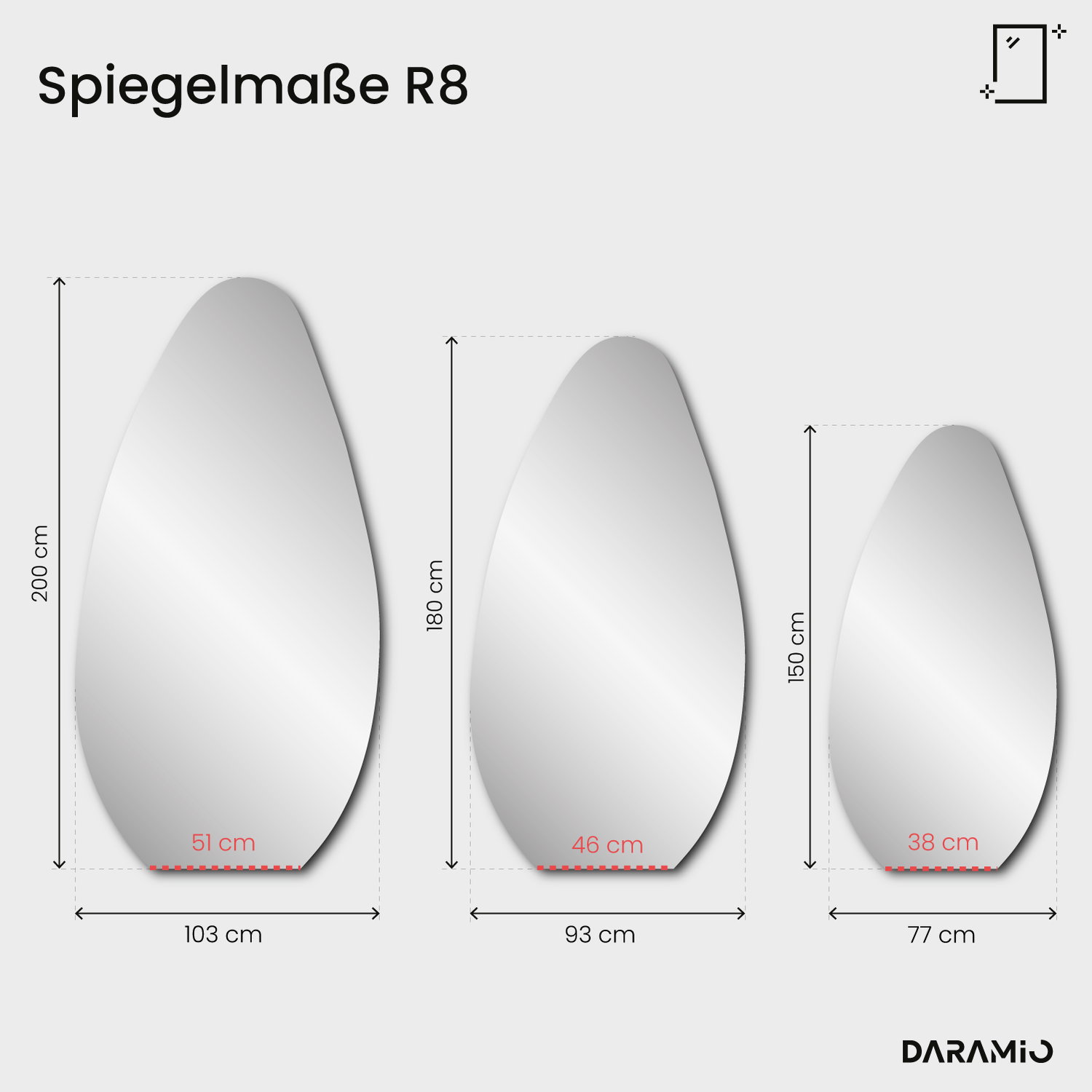Spiegel – Pure Collection R8 77x150 cm