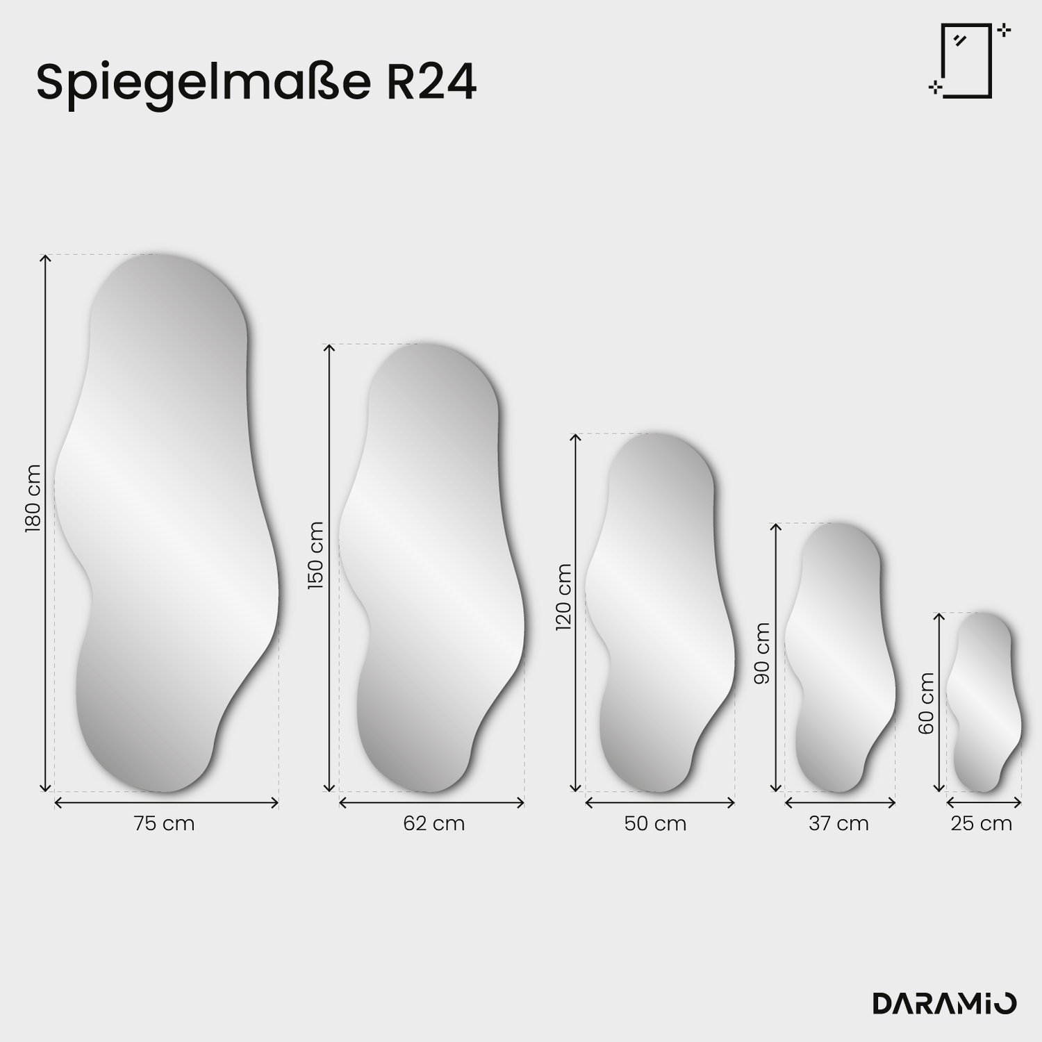 Spiegel – Pure Collection R24 25x60 cm
