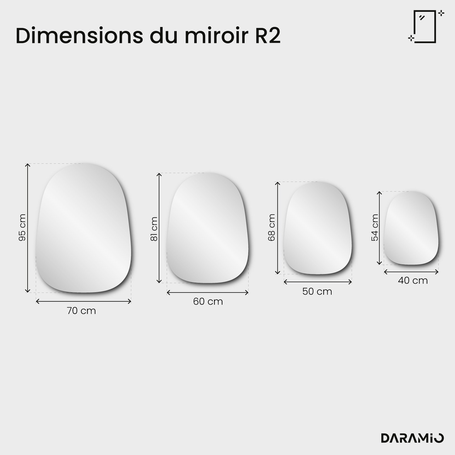 Miroir Pure R2 40x54 cm