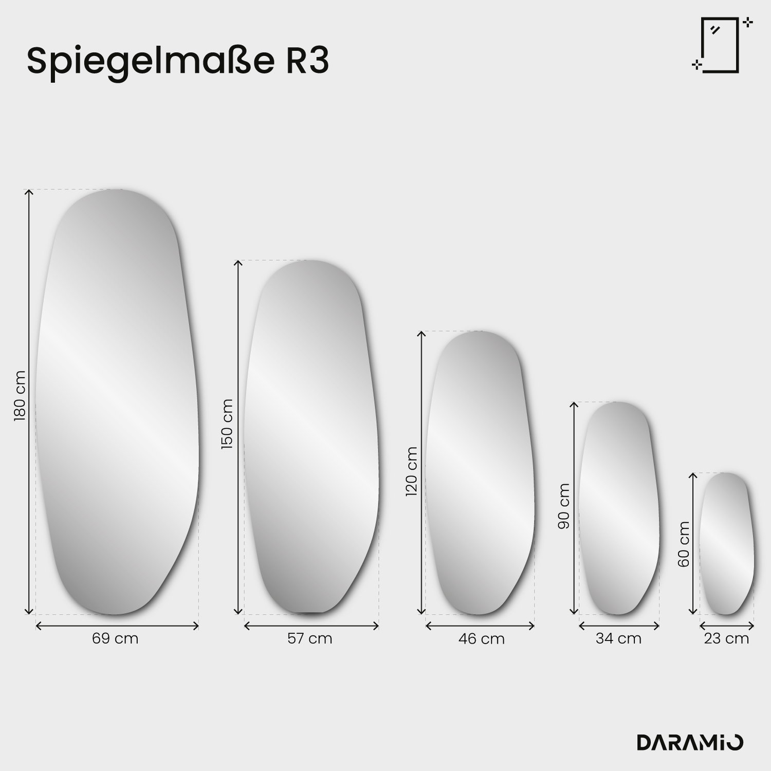 Spiegel – Pure Collection R3 23x60 cm