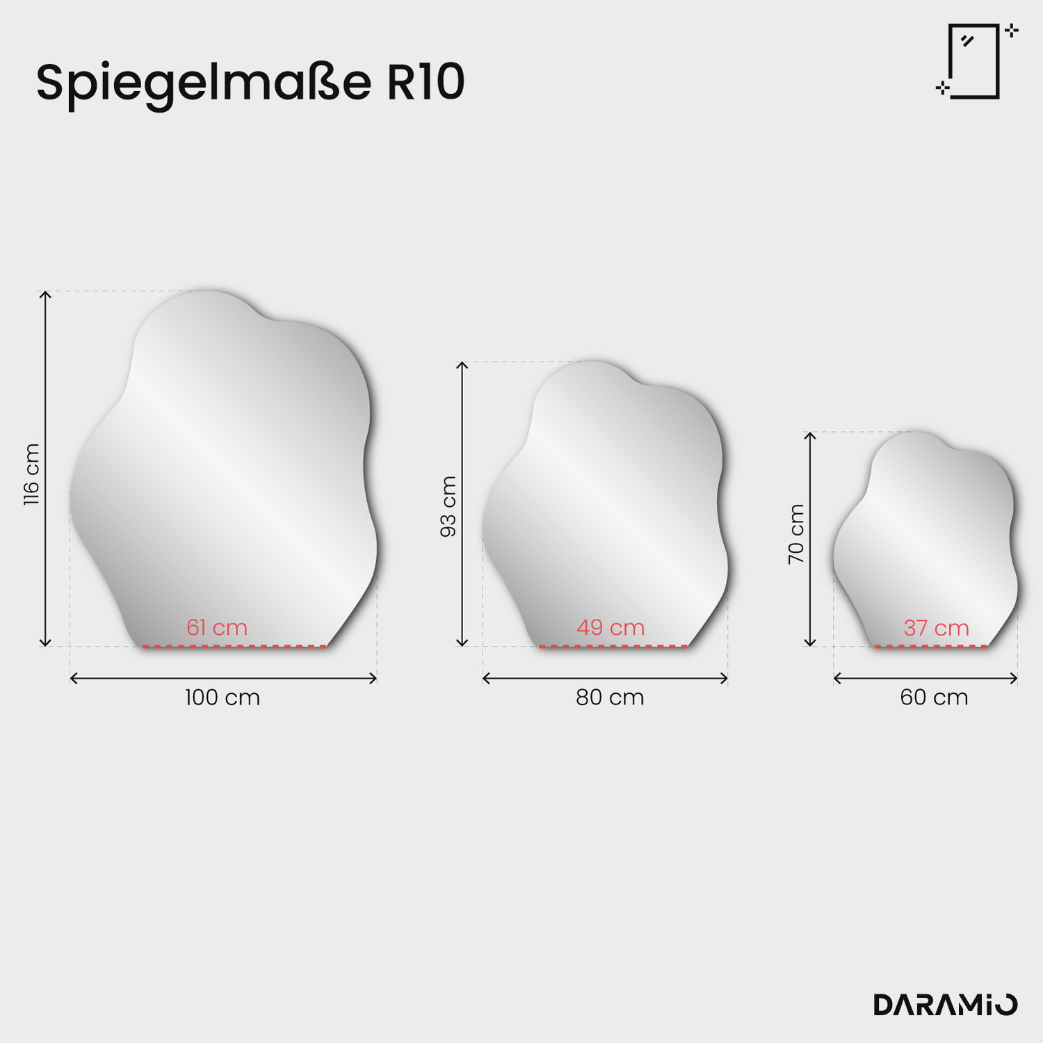 Spiegel – Pure Collection R10 60x70 cm