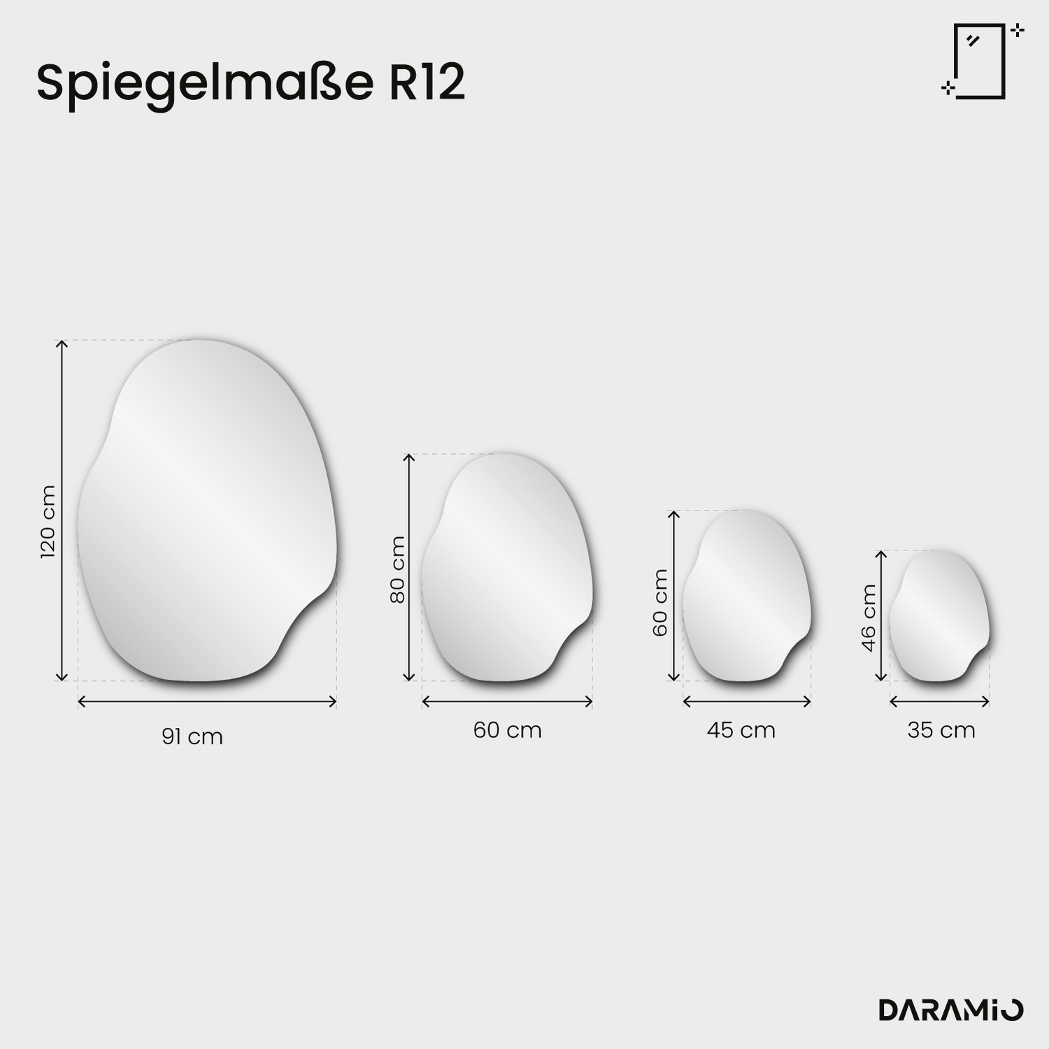 Spiegel – Pure Collection R12 35x46 cm