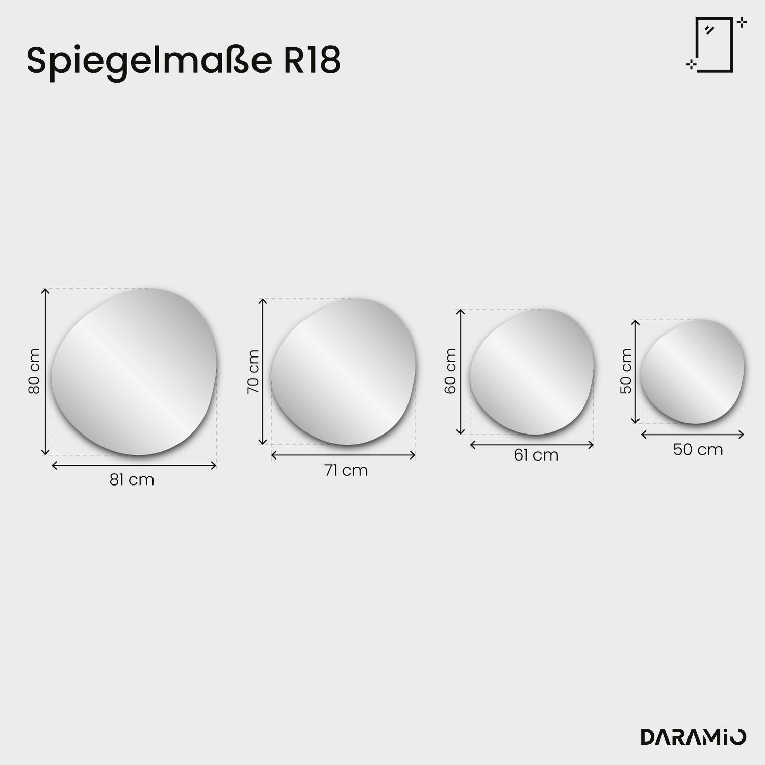 Spiegel – Pure Collection R18 50x50 cm