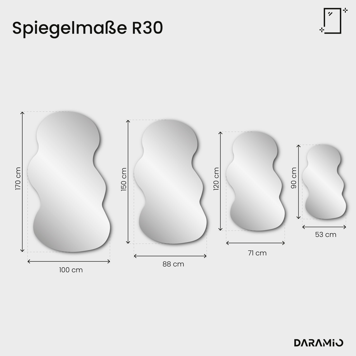 Spiegel – Pure Collection R30 53x90 cm