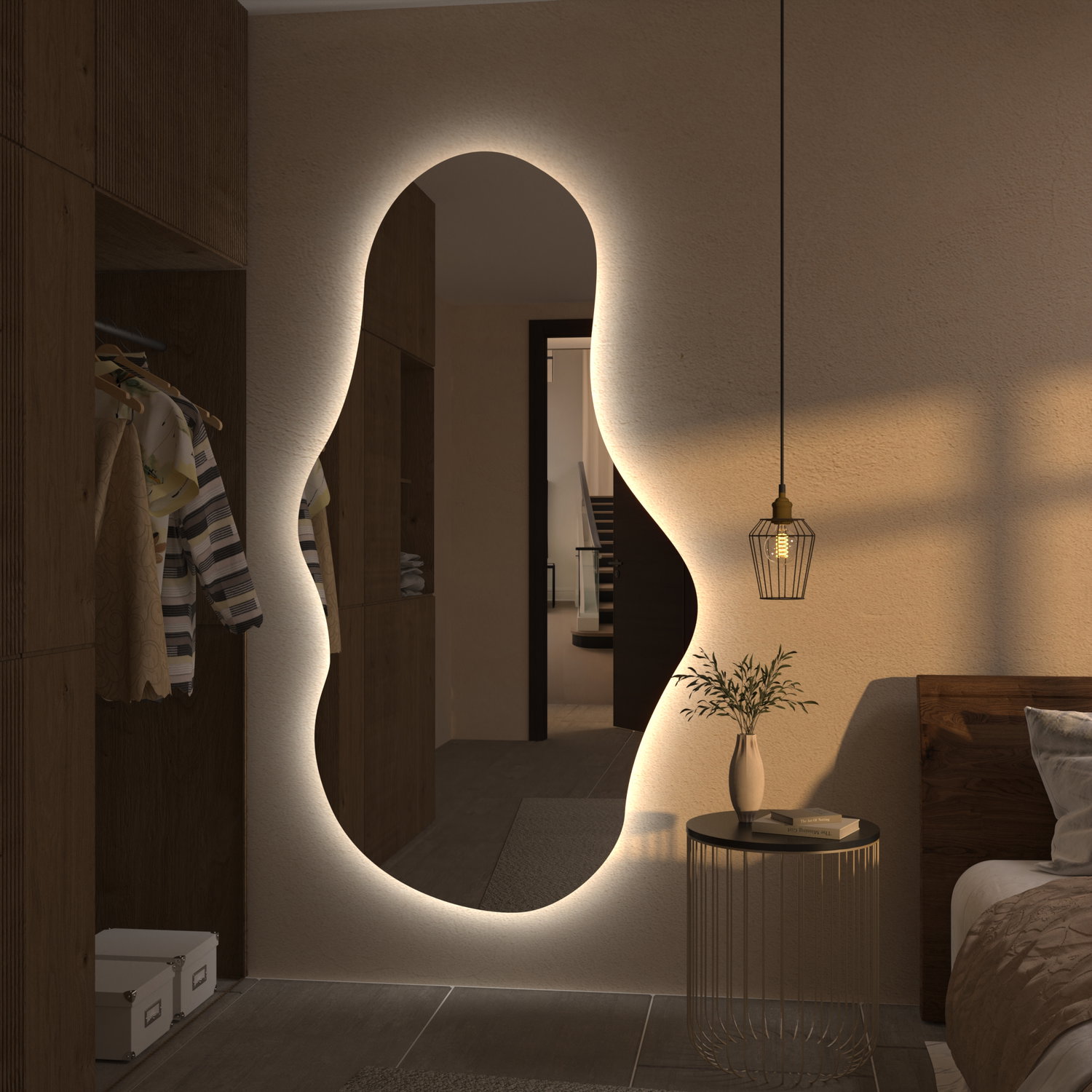 Wellenspiegel mit LED-Beleuchtung G1