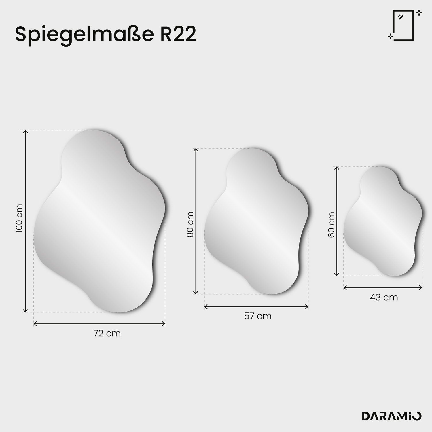 Spiegel – Pure Collection R22 72x100 cm