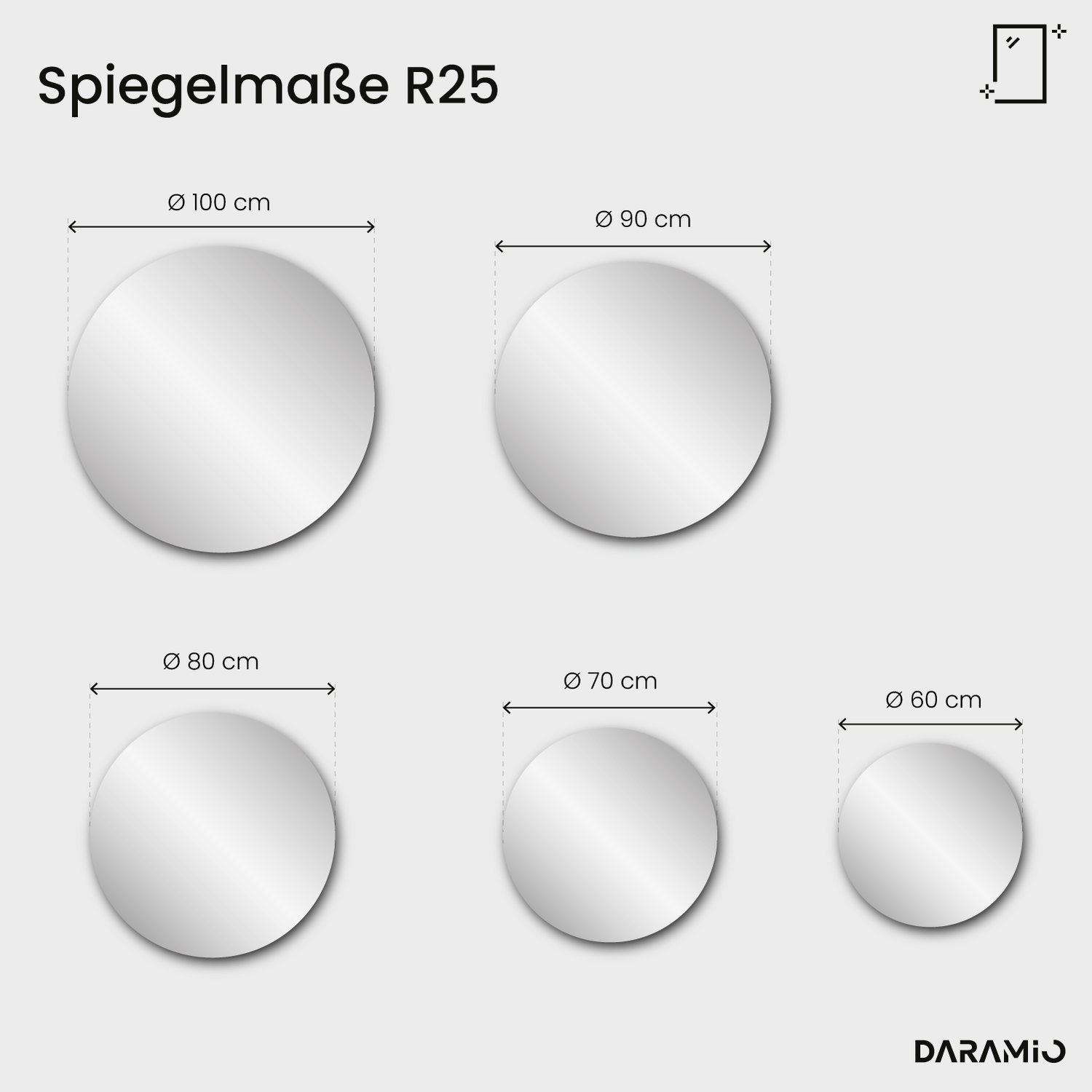 Spiegel – Pure Collection R25 60x60 cm