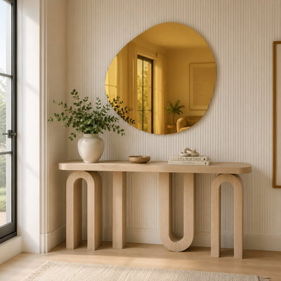 Spejl med gylden finish på spejlglasset – Pure Collection R50