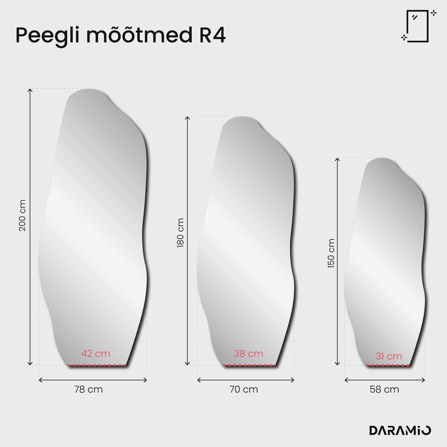 Peegel – Pure Collection R4 70x180 cm