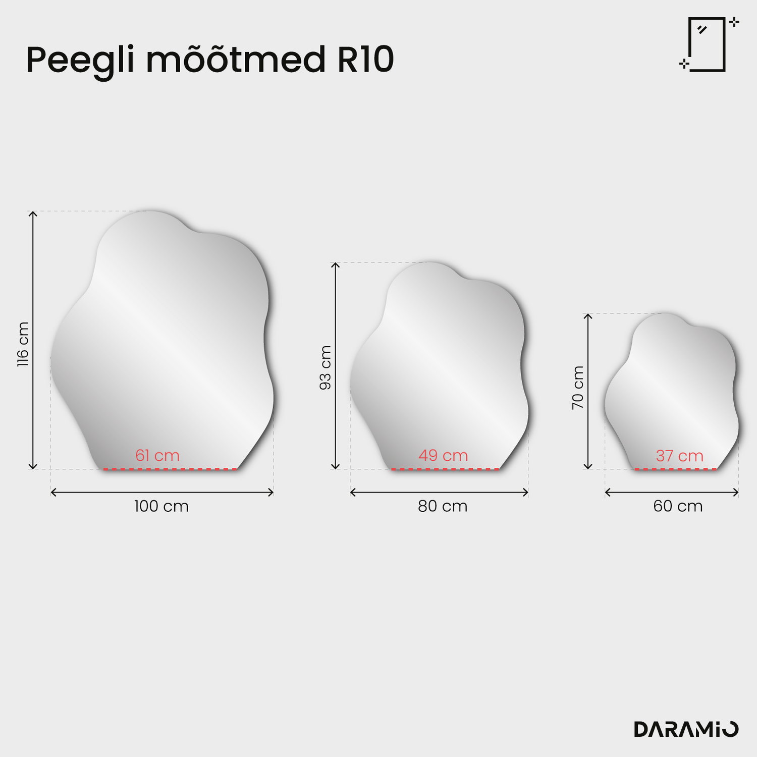 Peegel – Pure Collection R10 60x70 cm