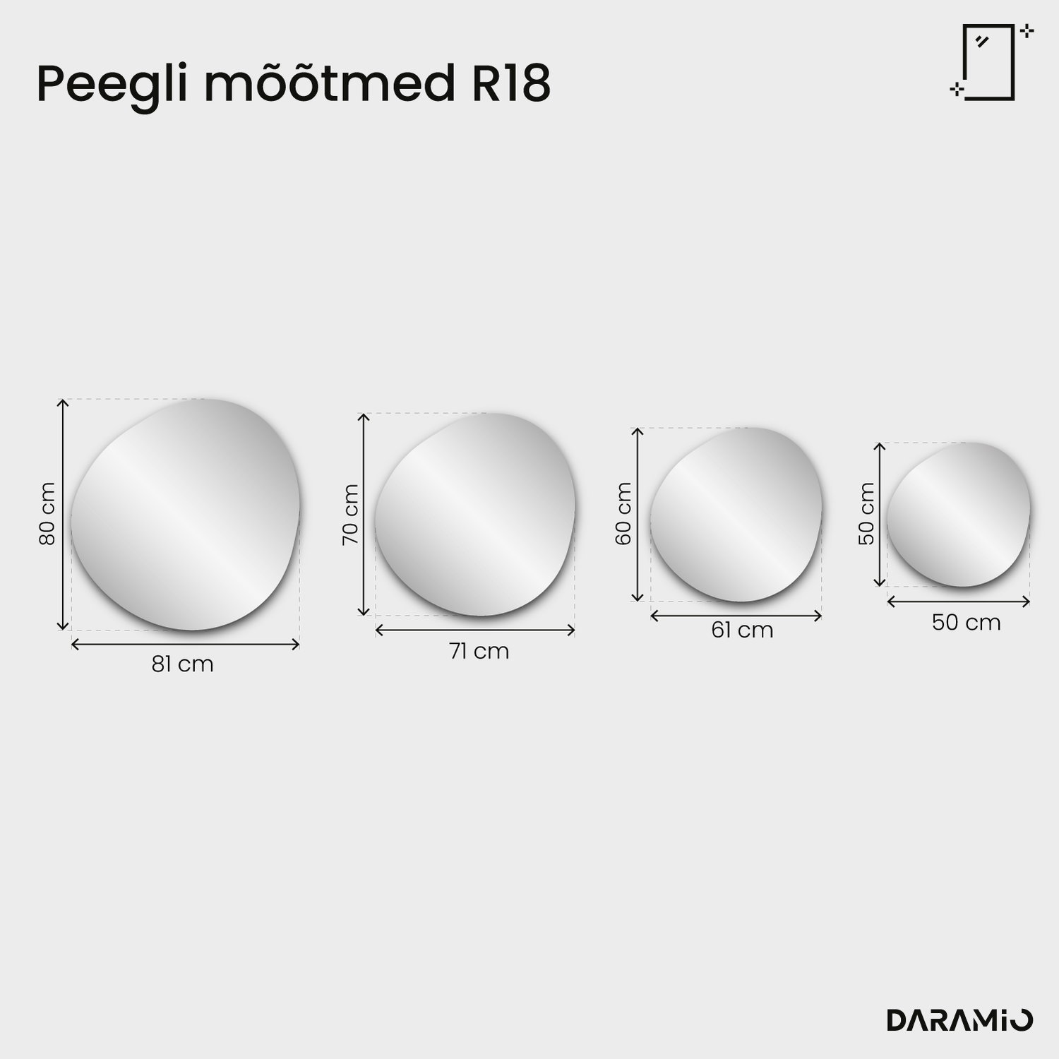 Peegel – Pure Collection R18 80x81 cm