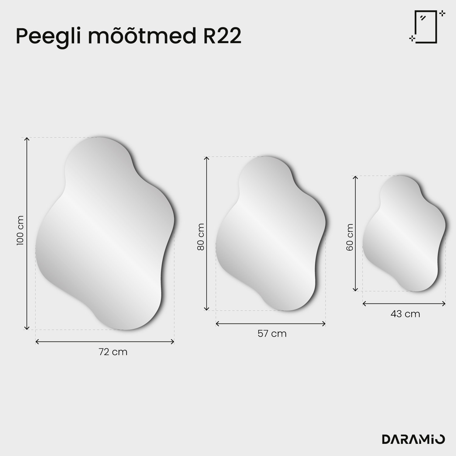 Peegel – Pure Collection R22 72x100 cm