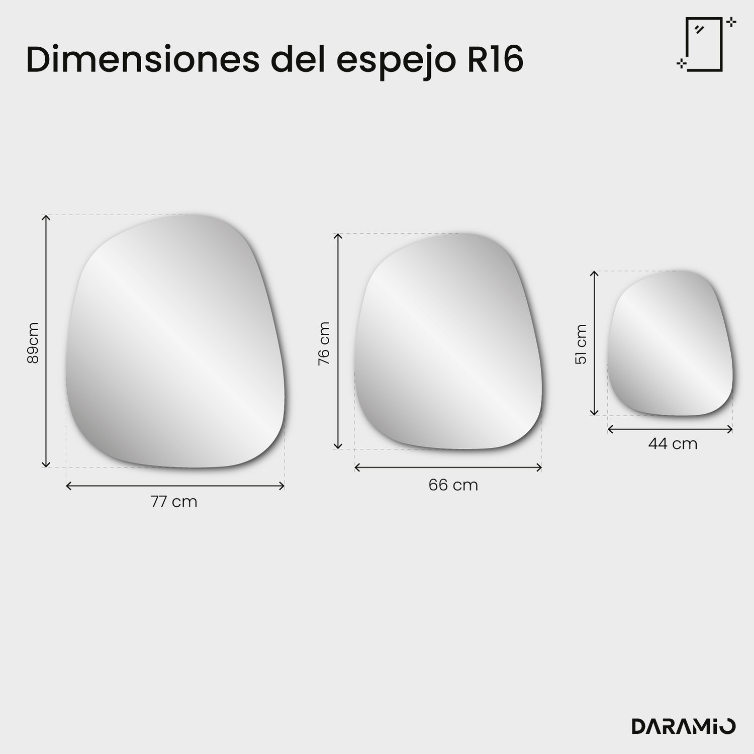 Espejo Pure R16 44x51 cm