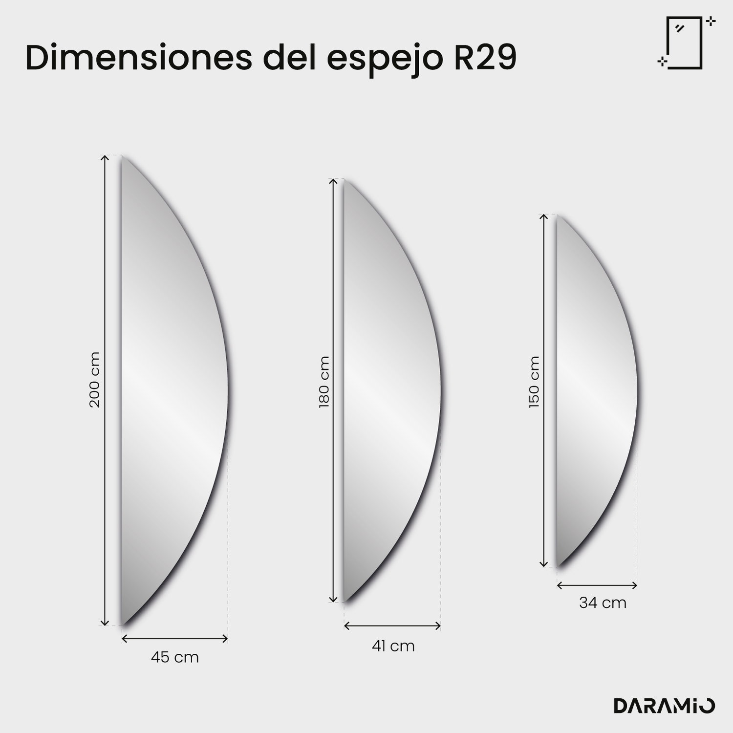 Espejo Pure R29 34x150 cm