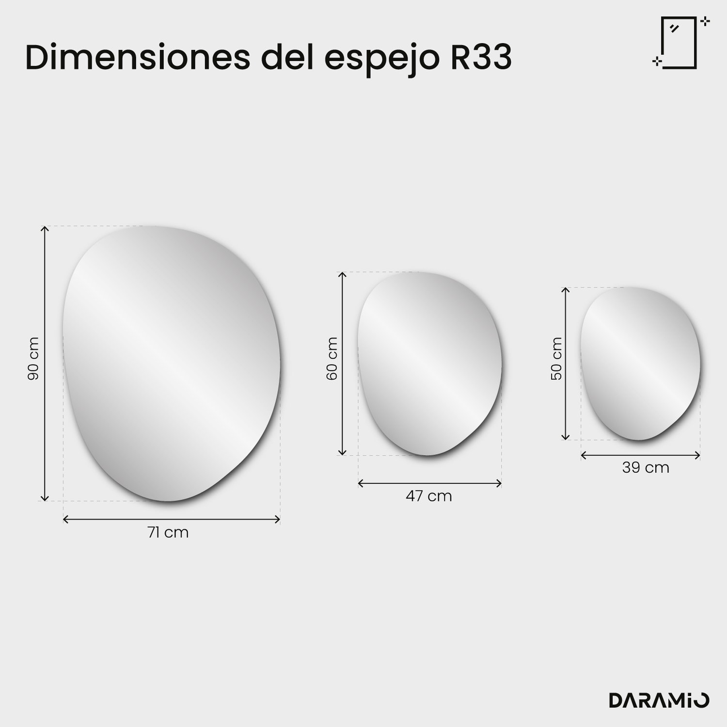 Espejo Pure R33 39x50 cm