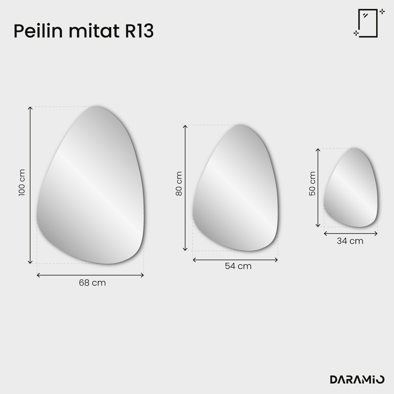 Pure R13 -peili 54x80 cm