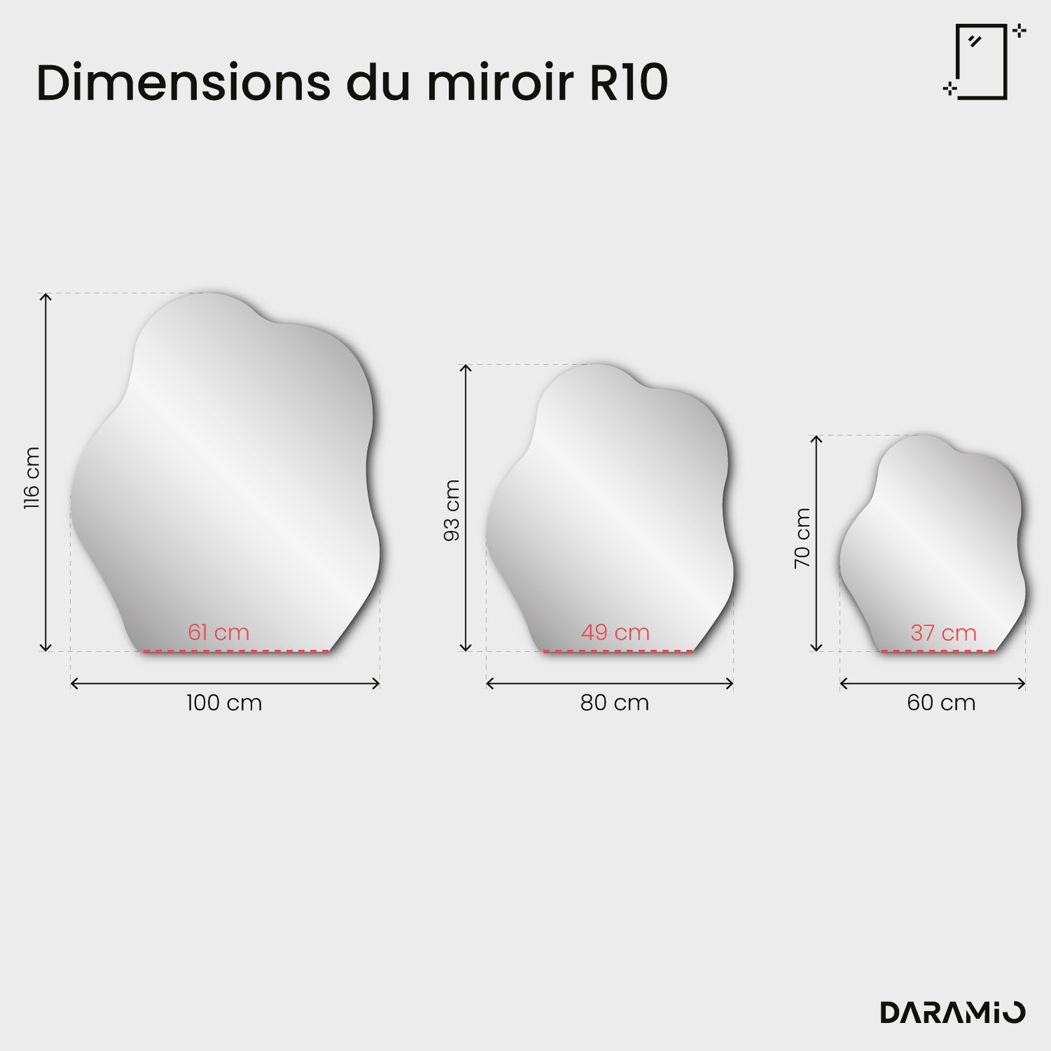 Miroir Pure R10 60x70 cm
