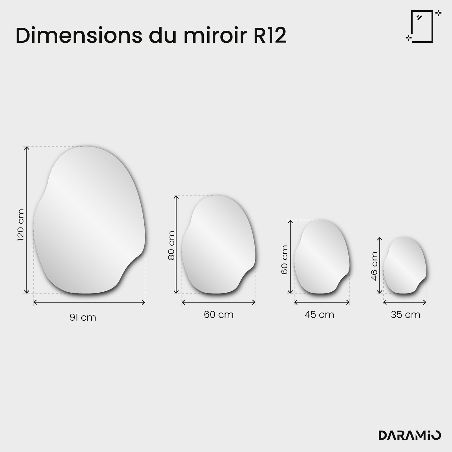 Miroir Pure R12 35x46 cm
