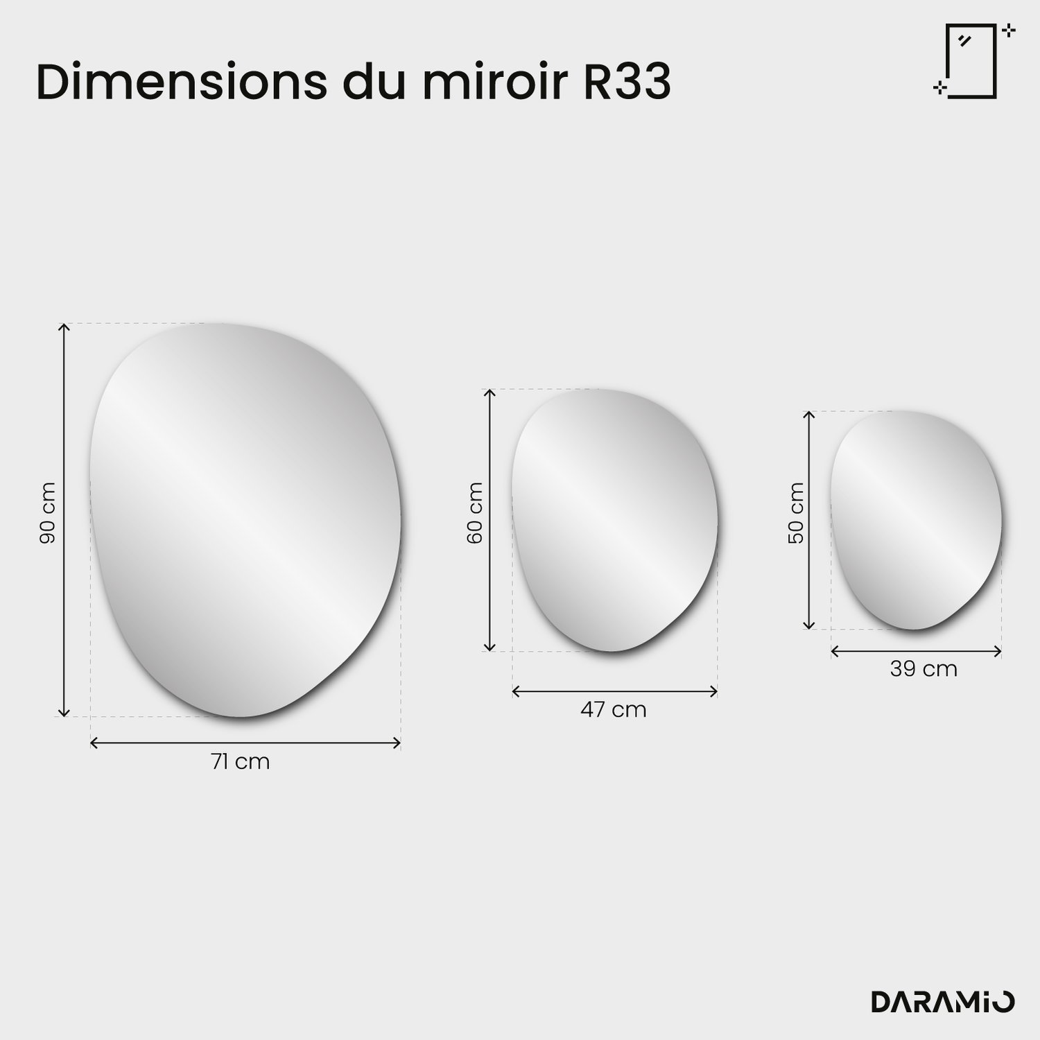 Miroir Pure R33 39x50 cm