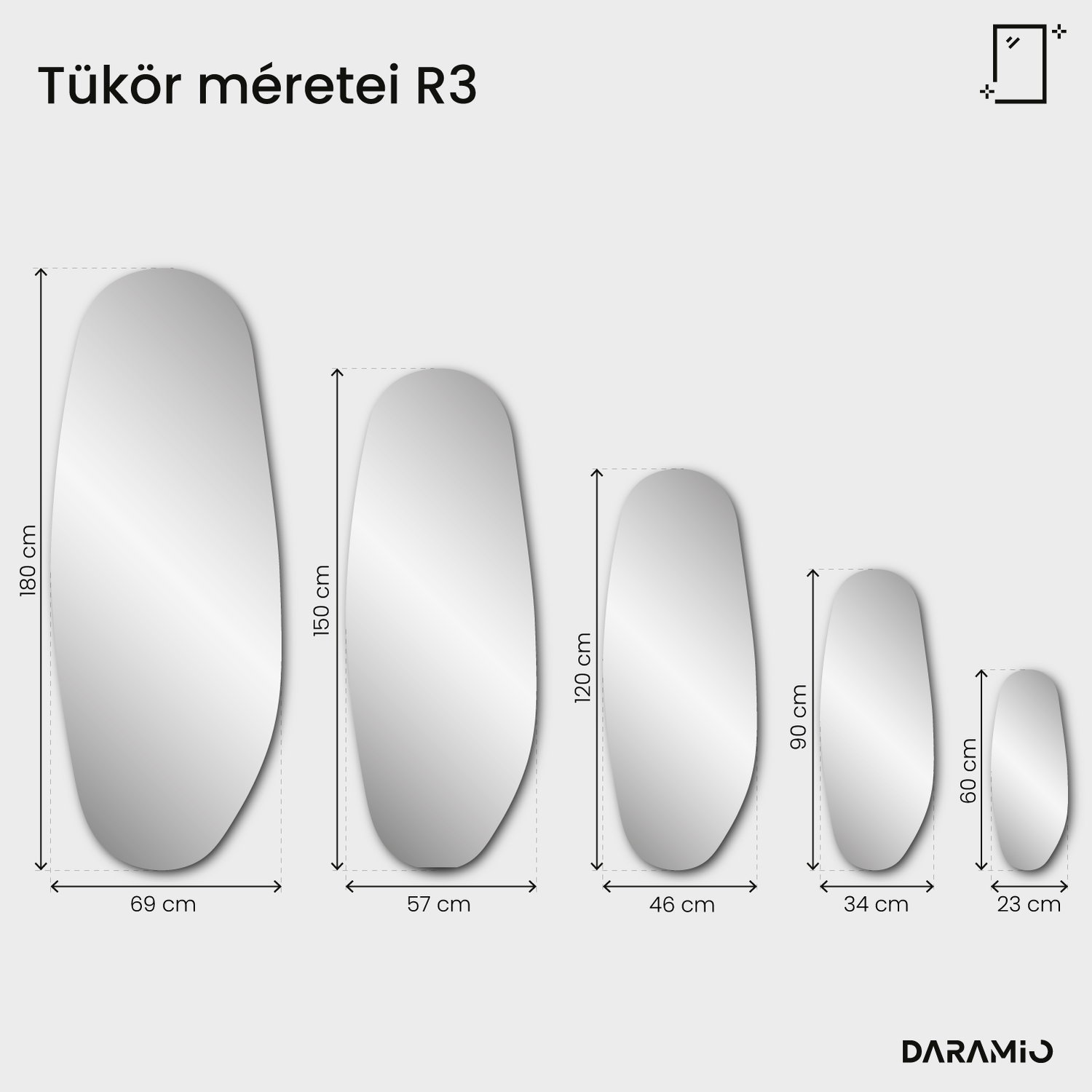 Tükör – Pure Collection R3 23x60 cm