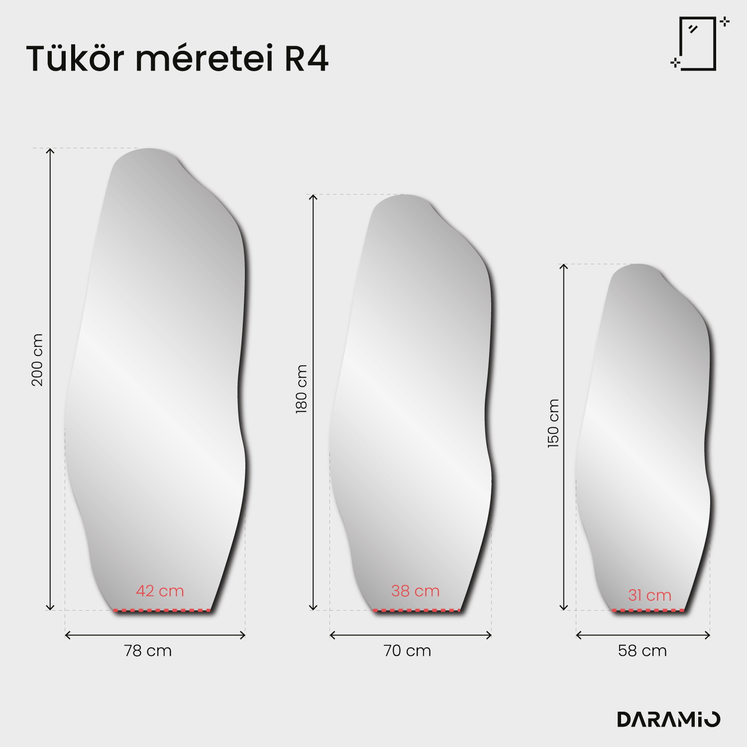 Tükör – Pure Collection R4 58x150 cm