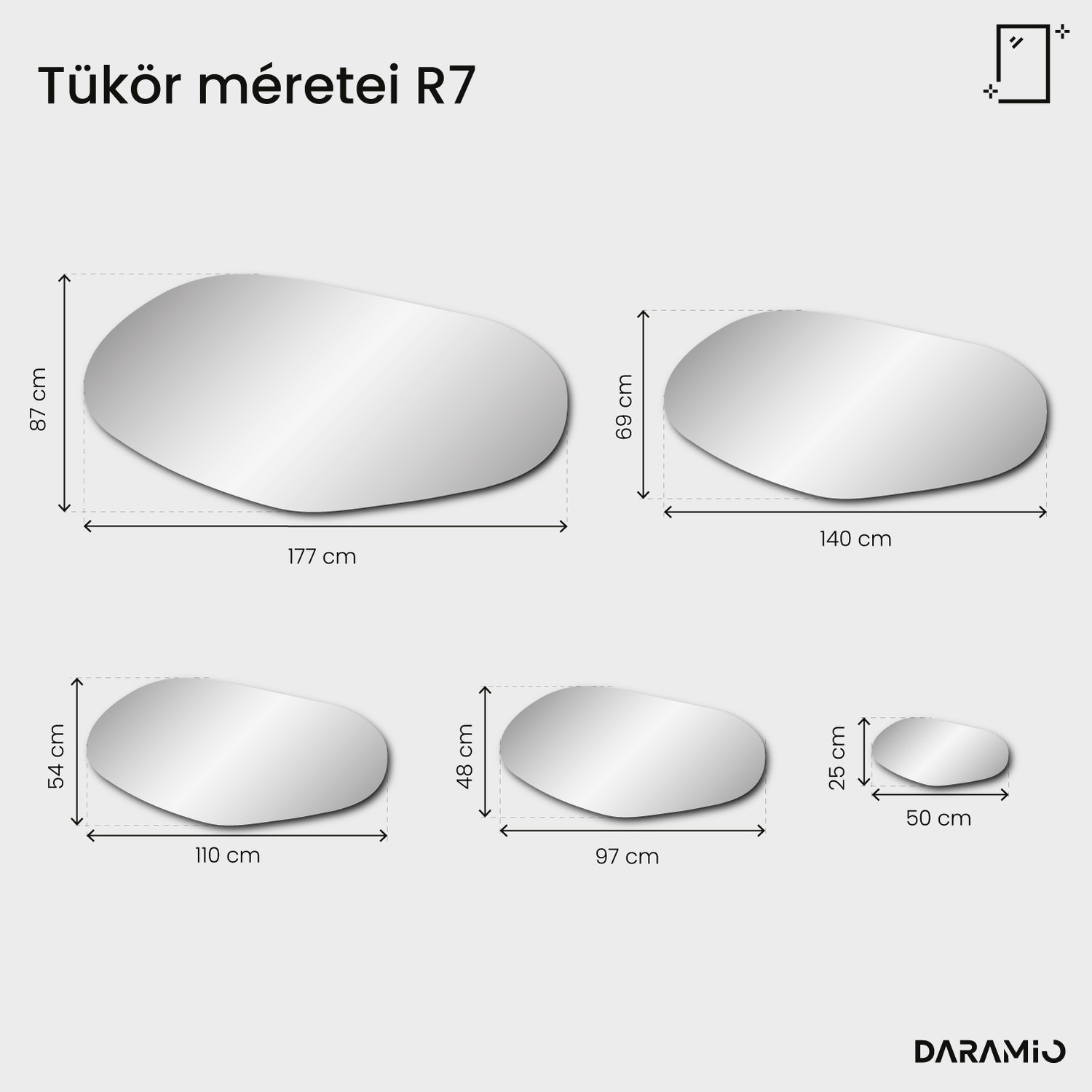 Tükör – Pure Collection R7 50x25 cm