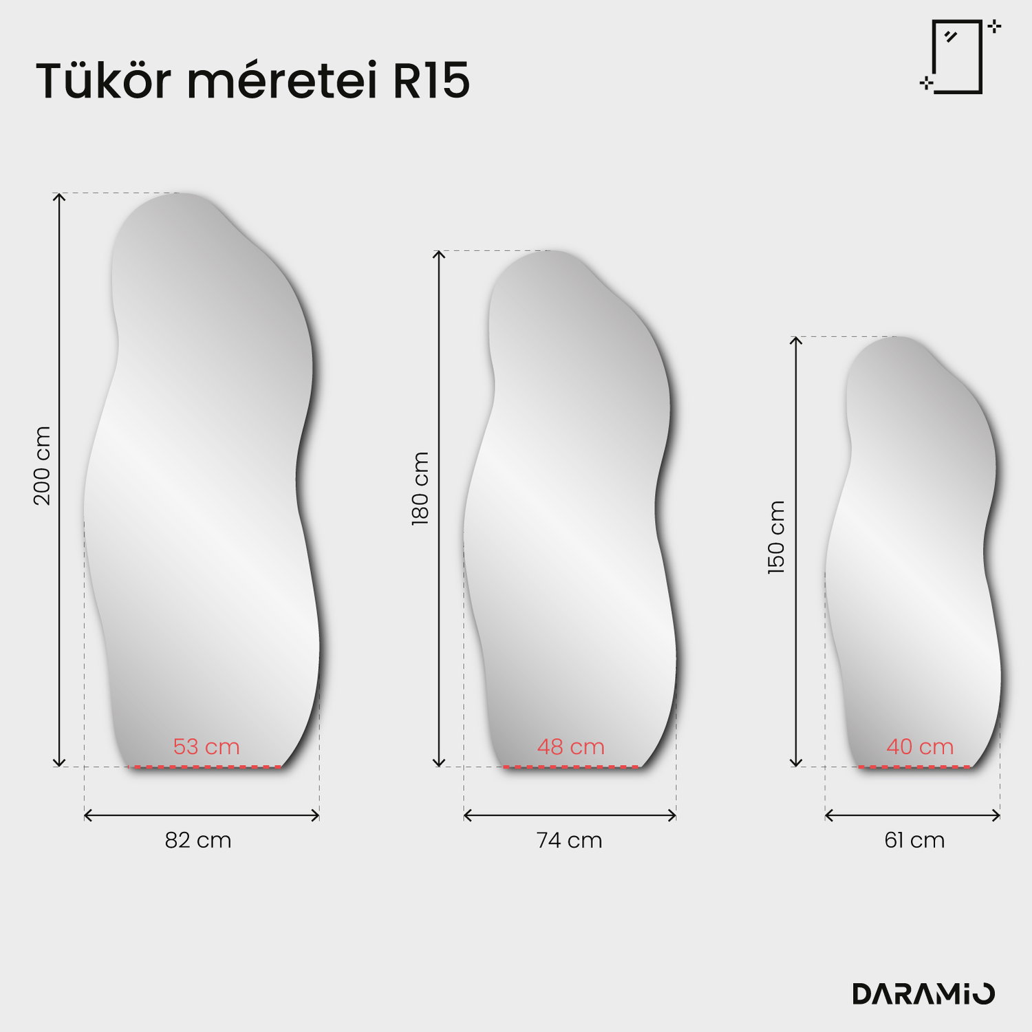 Tükör – Pure Collection R15 61x150 cm