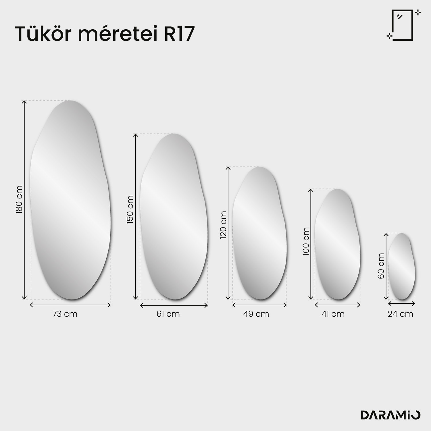 Tükör – Pure Collection R17 24x60 cm
