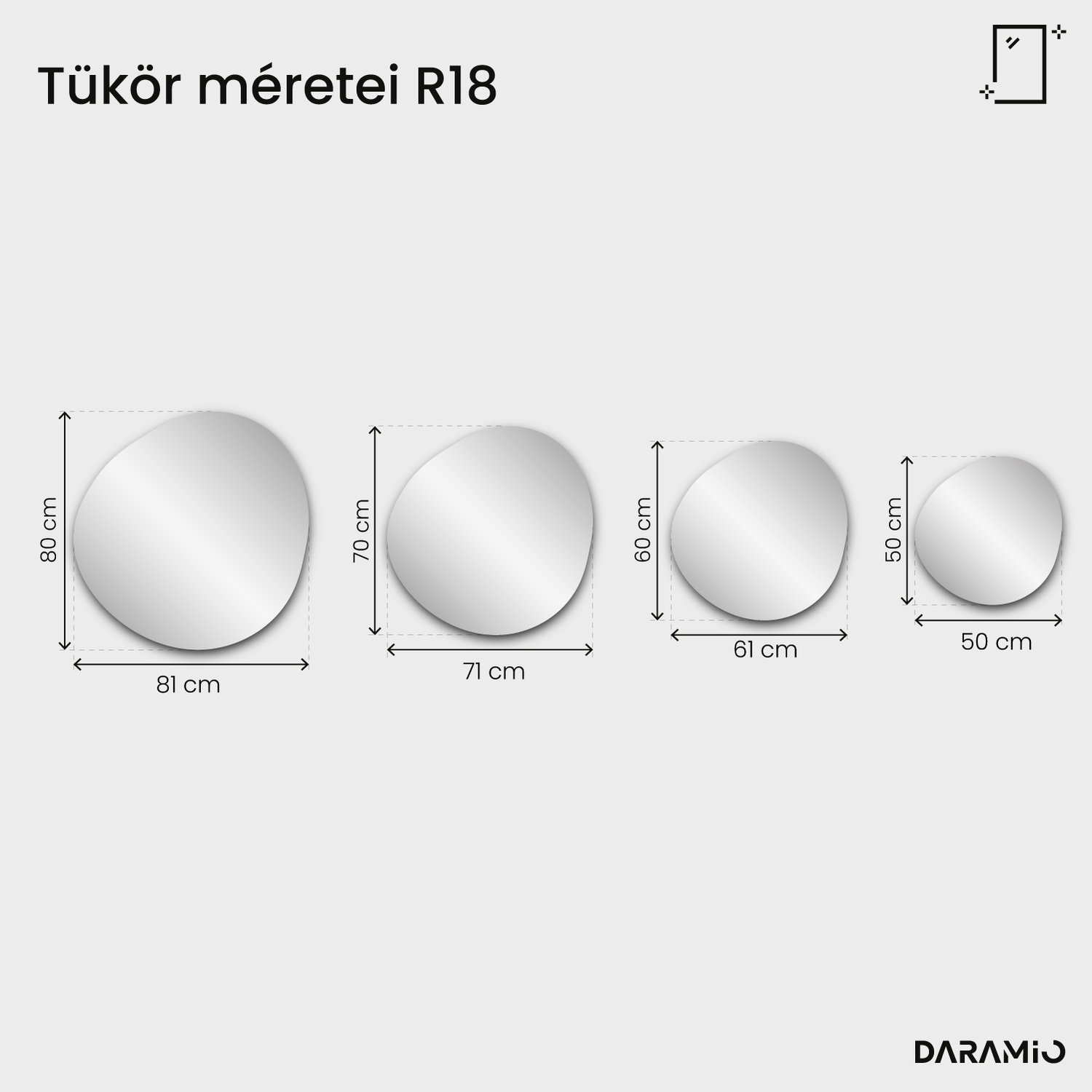 Tükör – Pure Collection R18 50x50 cm