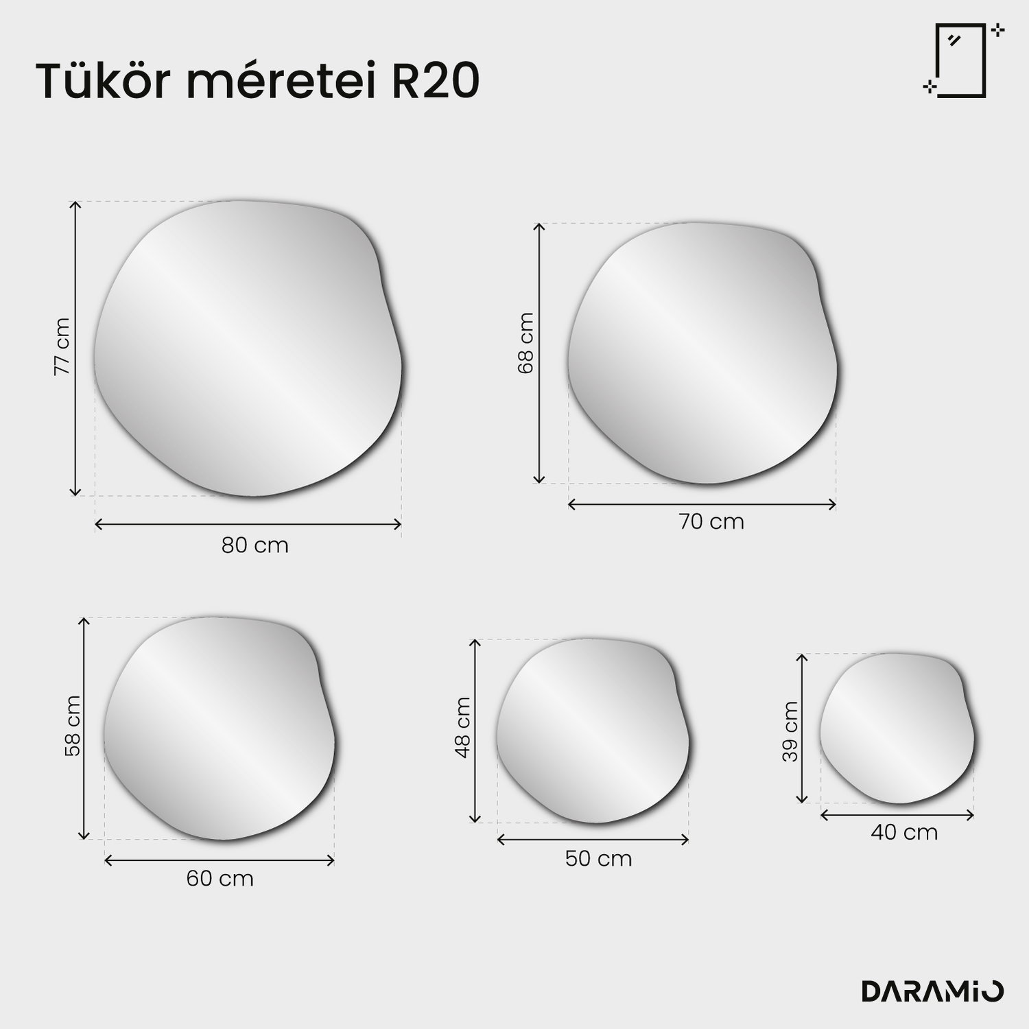 Tükör – Pure Collection R20 50x48 cm