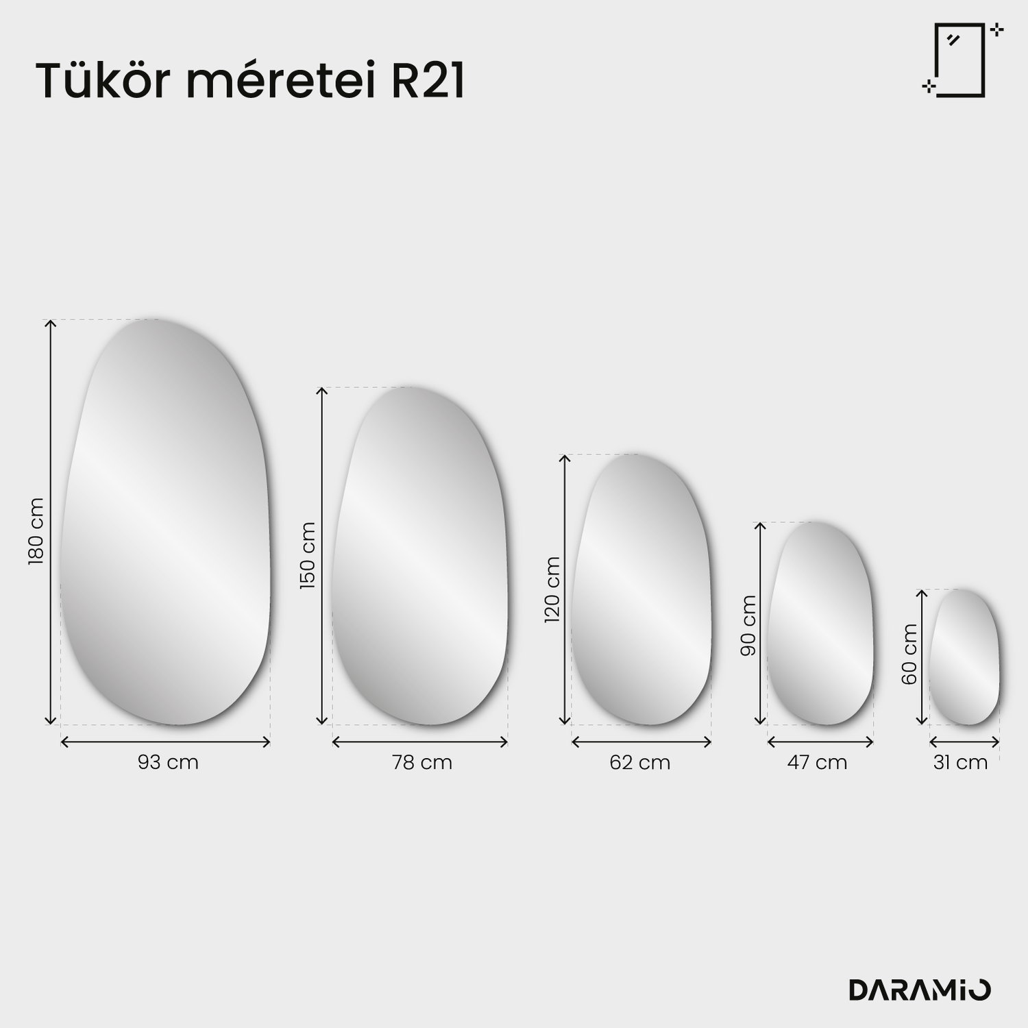 Tükör – Pure Collection R21 62x120 cm