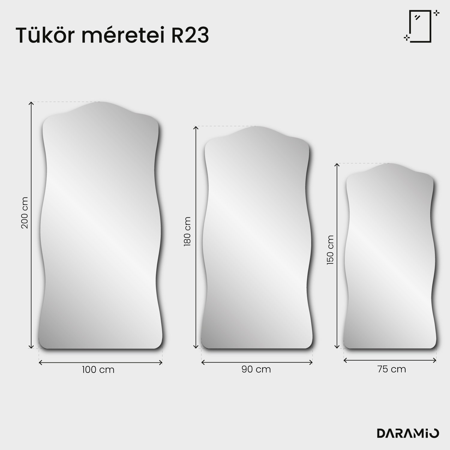 Tükör – Pure Collection R23 75x150 cm