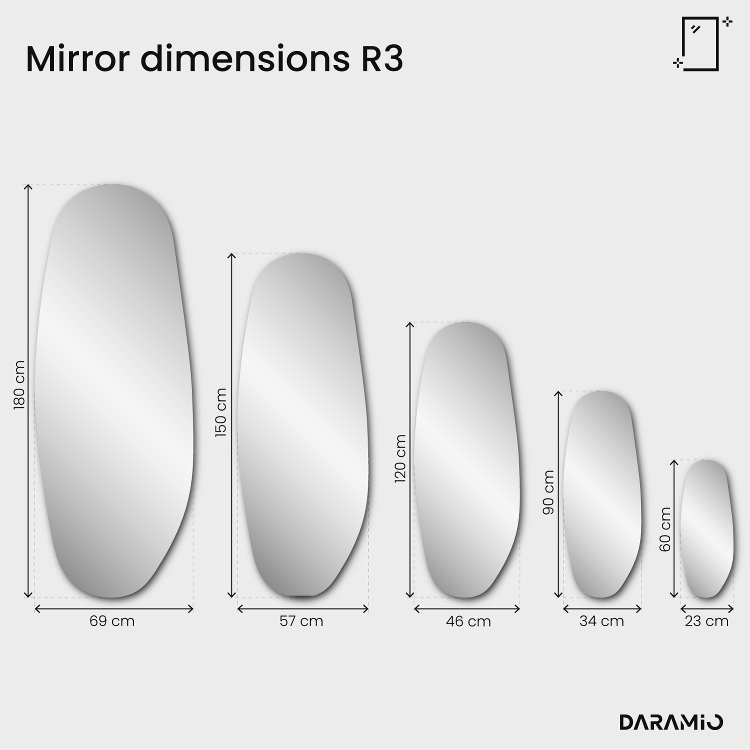 Mirror – Pure Collection R3 23x60 cm