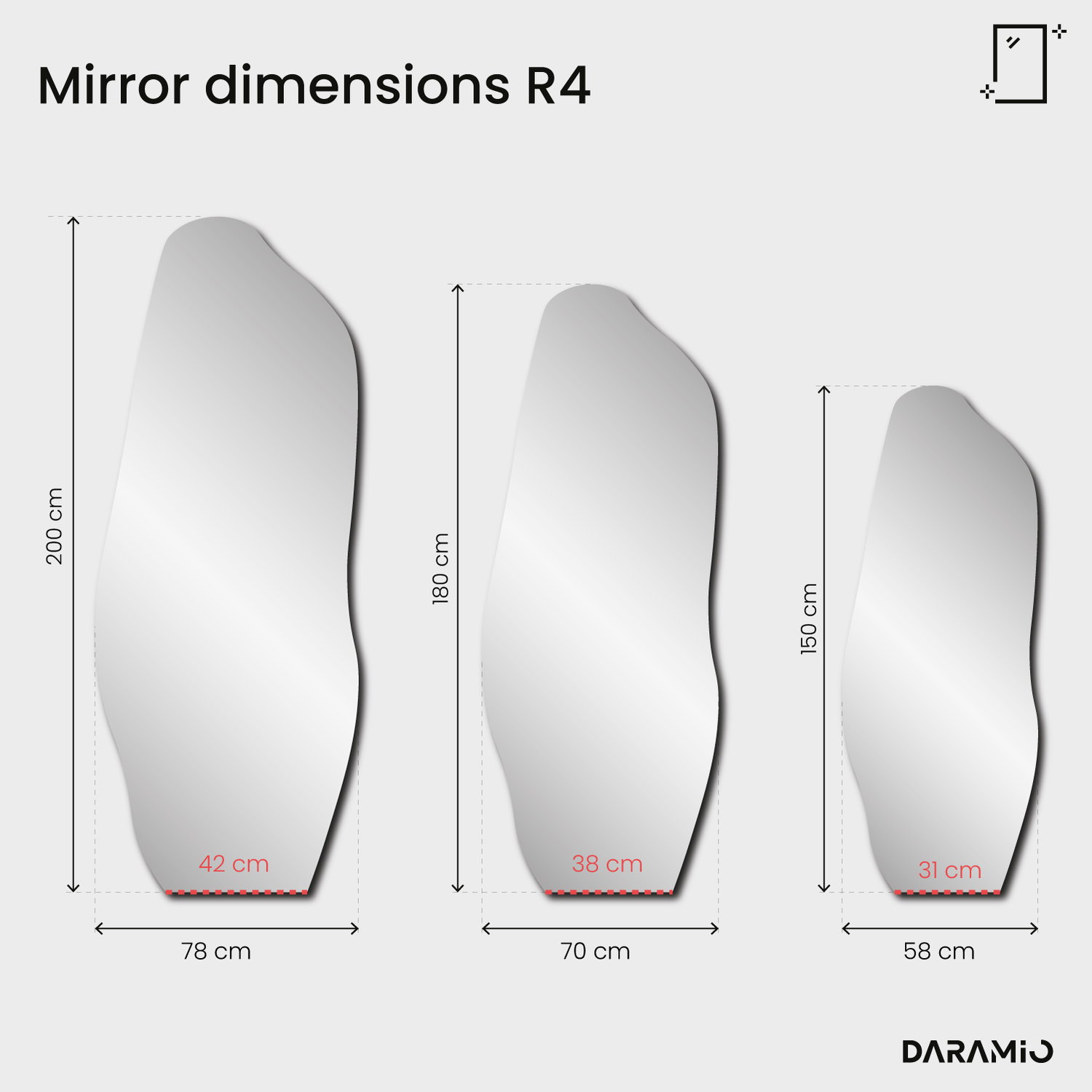 Mirror – Pure Collection R4 58x150 cm
