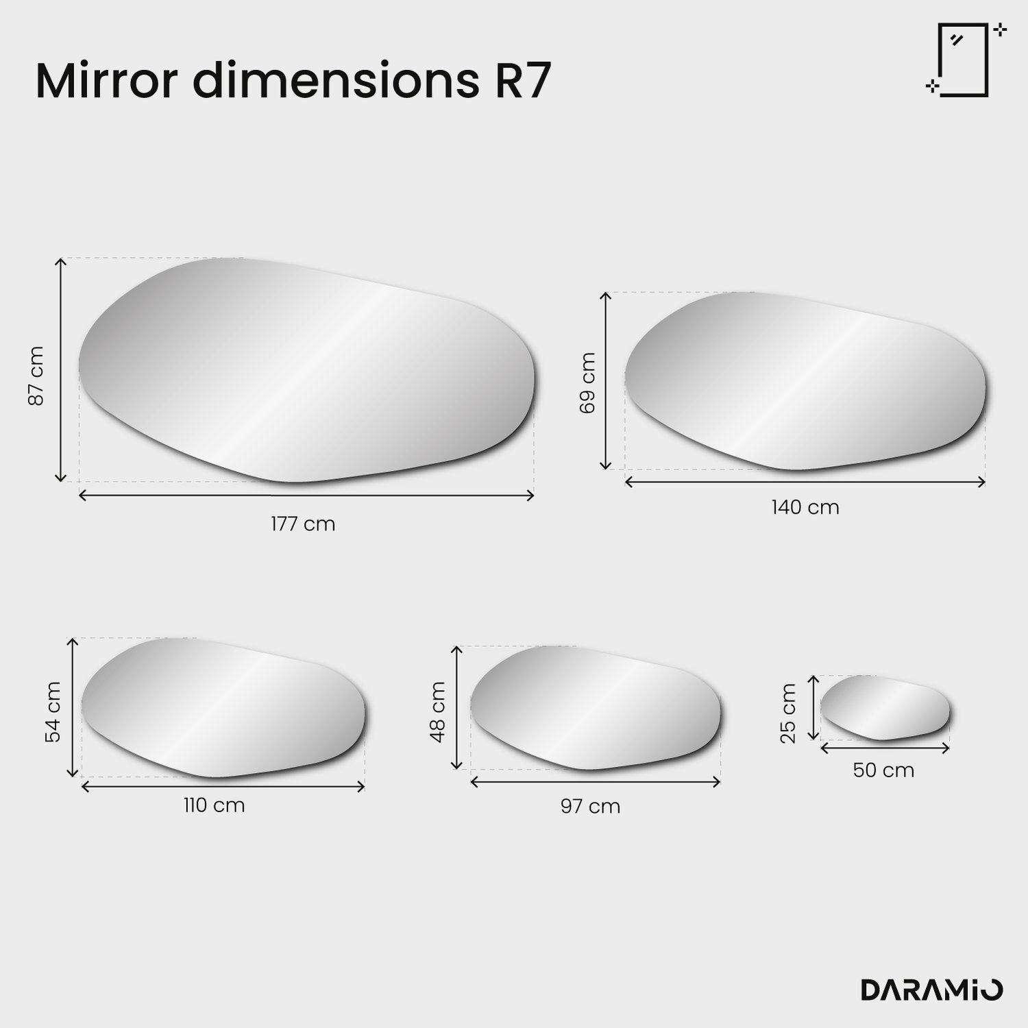 Mirror – Pure Collection R7 50x25 cm
