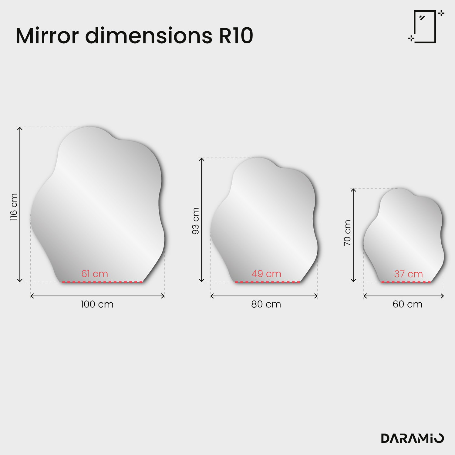 Mirror – Pure Collection R10 60x70 cm
