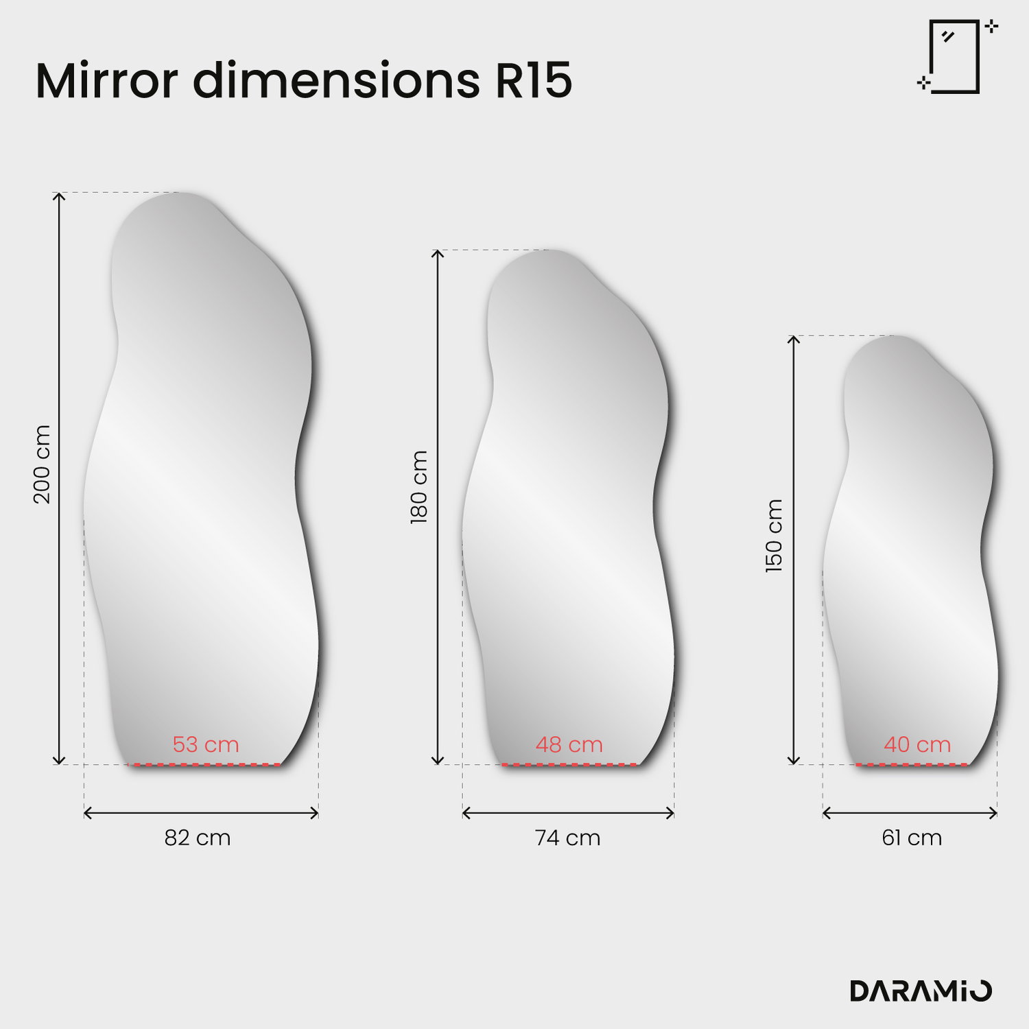Mirror – Pure Collection R15 61x150 cm