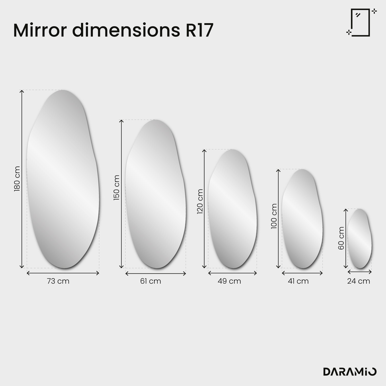 Mirror – Pure Collection R17 24x60 cm