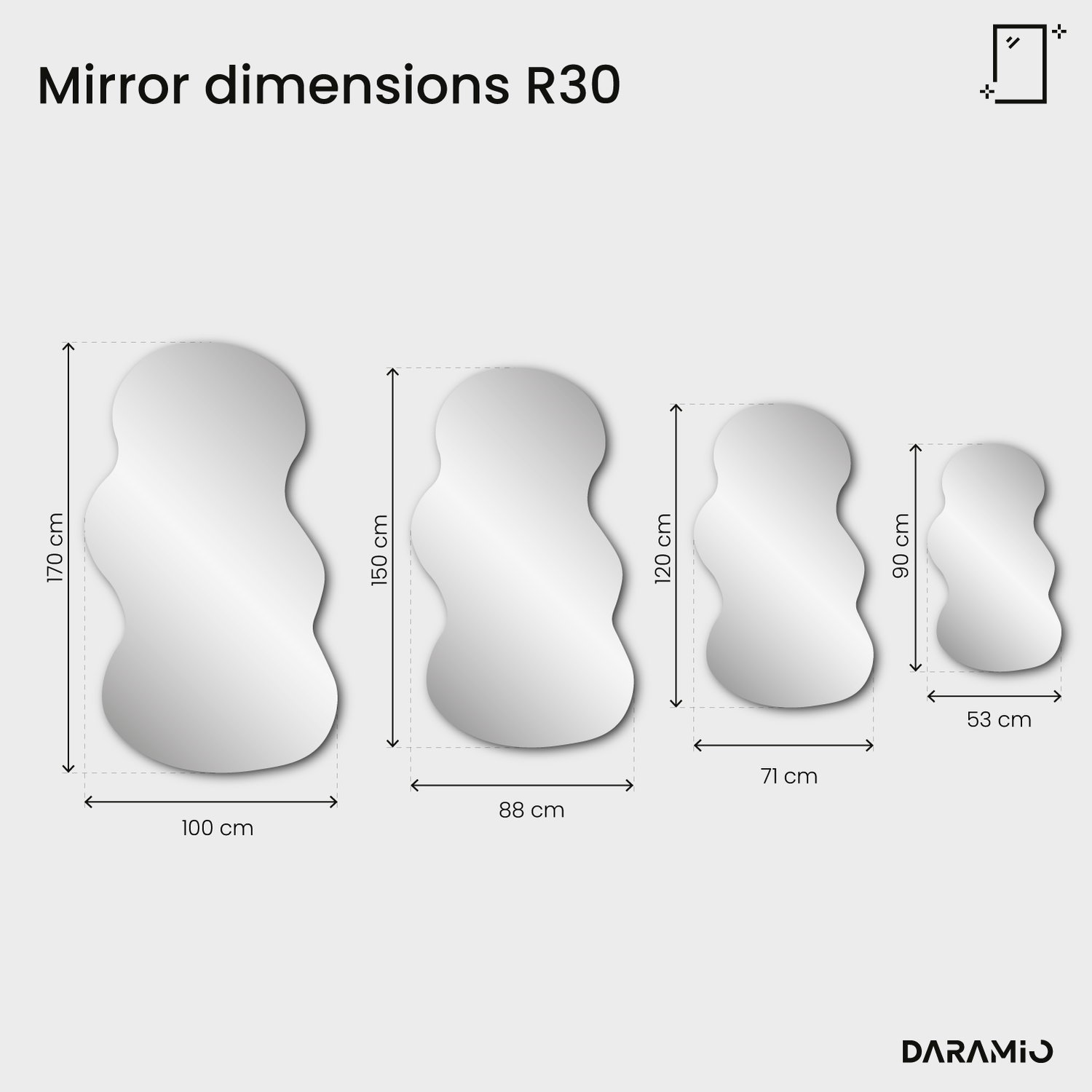 Mirror – Pure Collection R30 53x90 cm