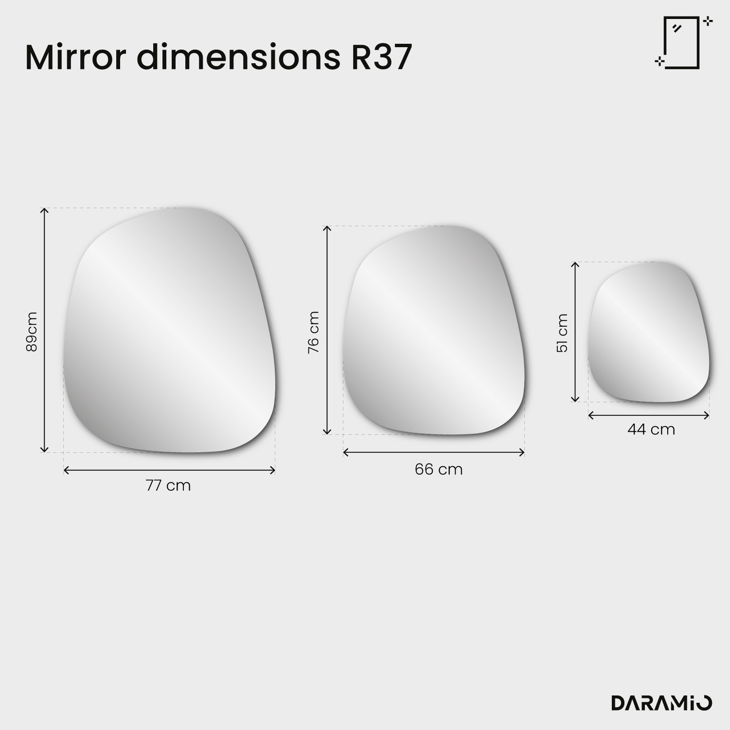 Bronze mirror – Pure Collection R37 44x51 cm