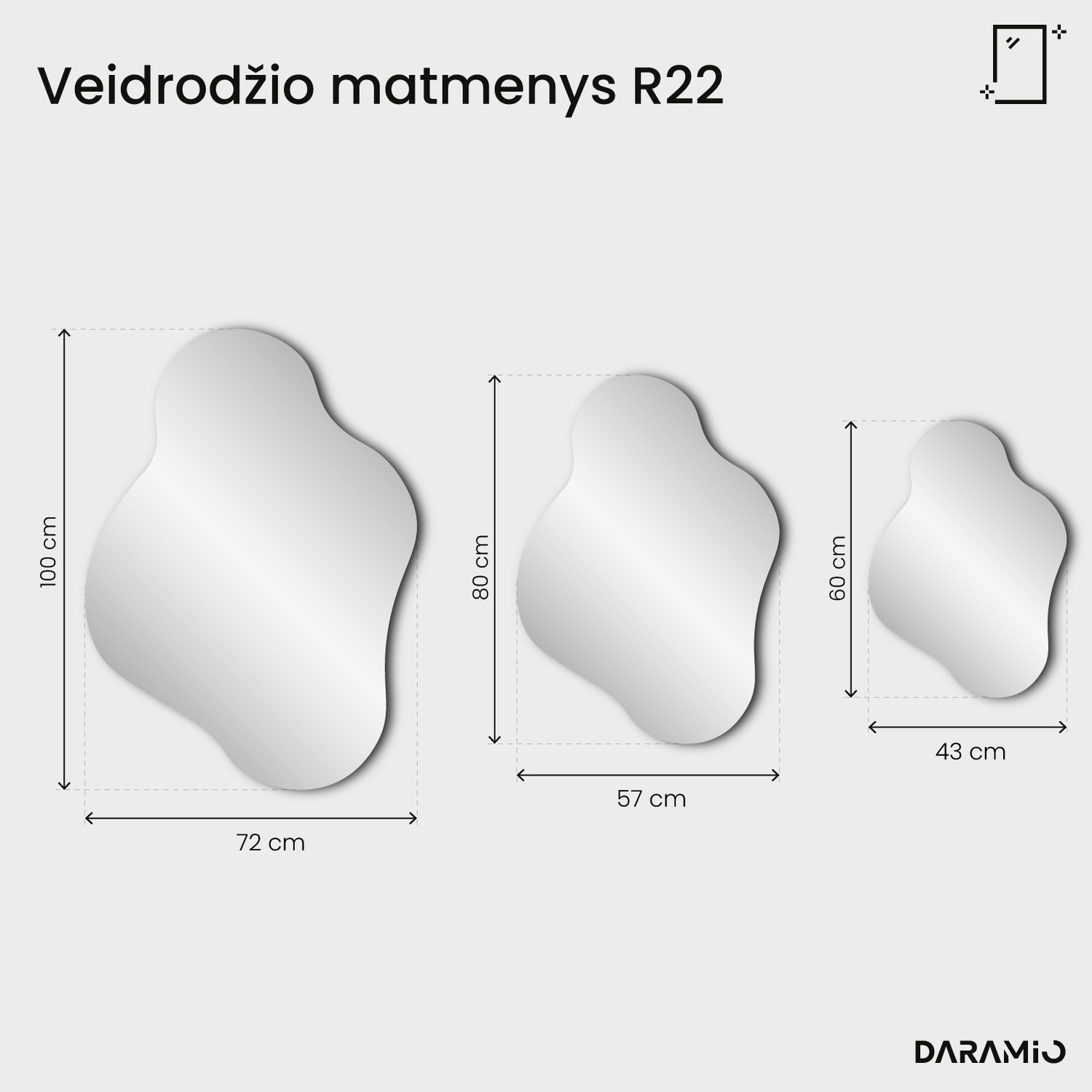 Veidrodis – Pure Collection R22 43x60 cm