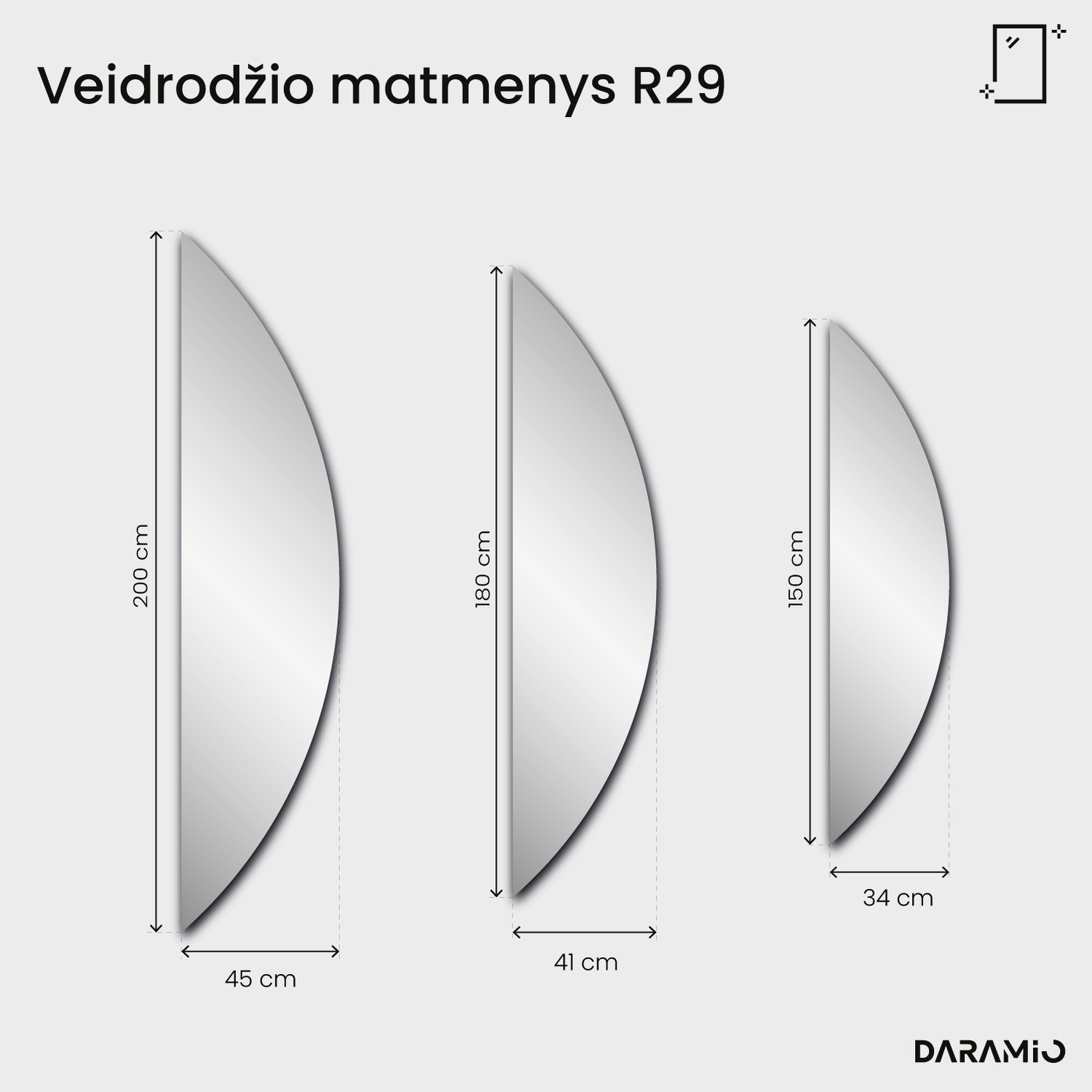 Veidrodis – Pure Collection R29 34x150 cm