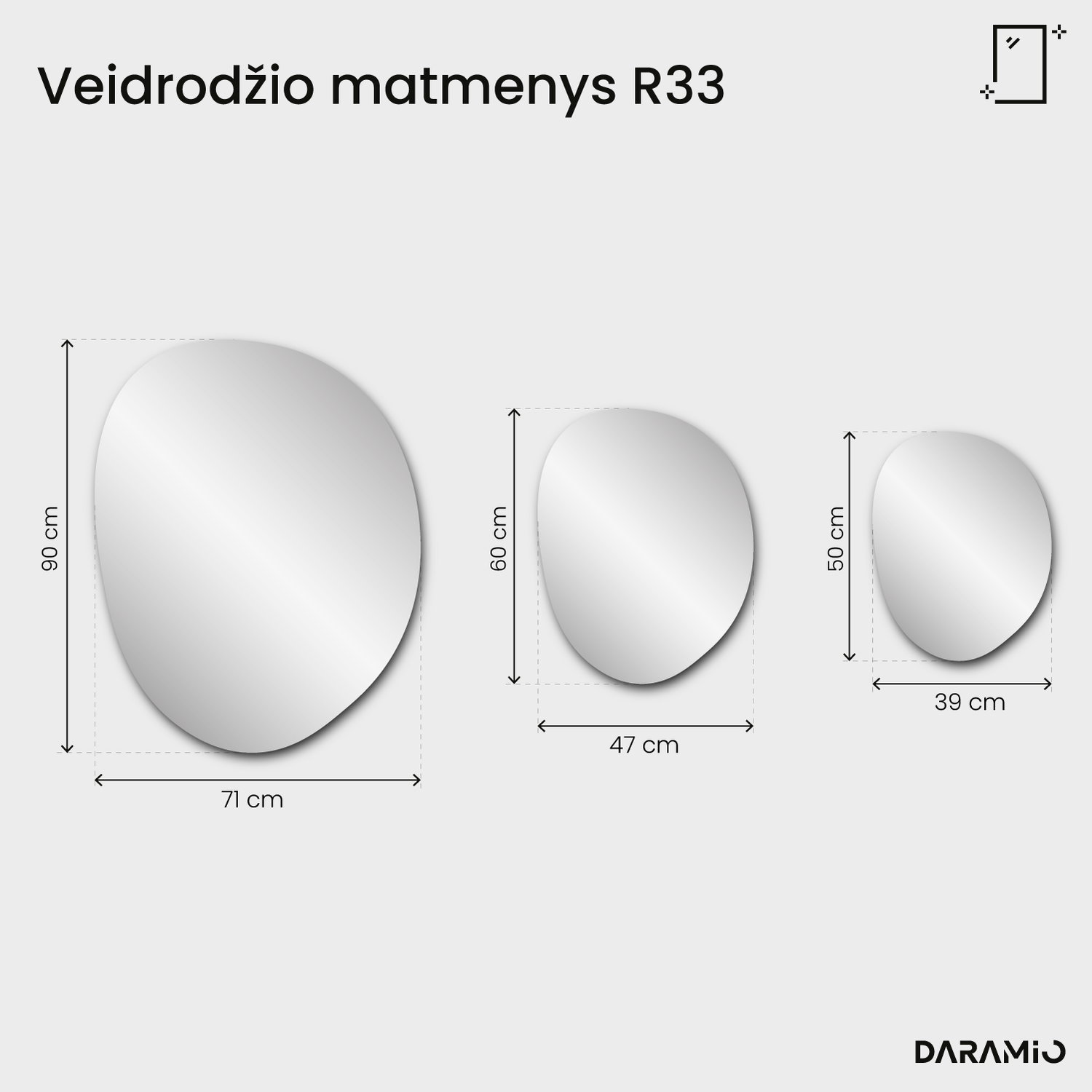 Veidrodis – Pure Collection R33 71x90 cm