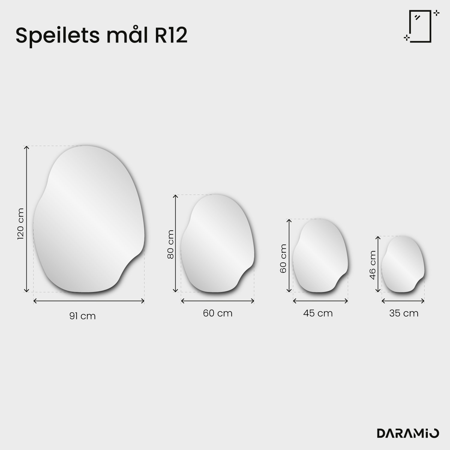 Speil – Pure Collection R12 35x46 cm