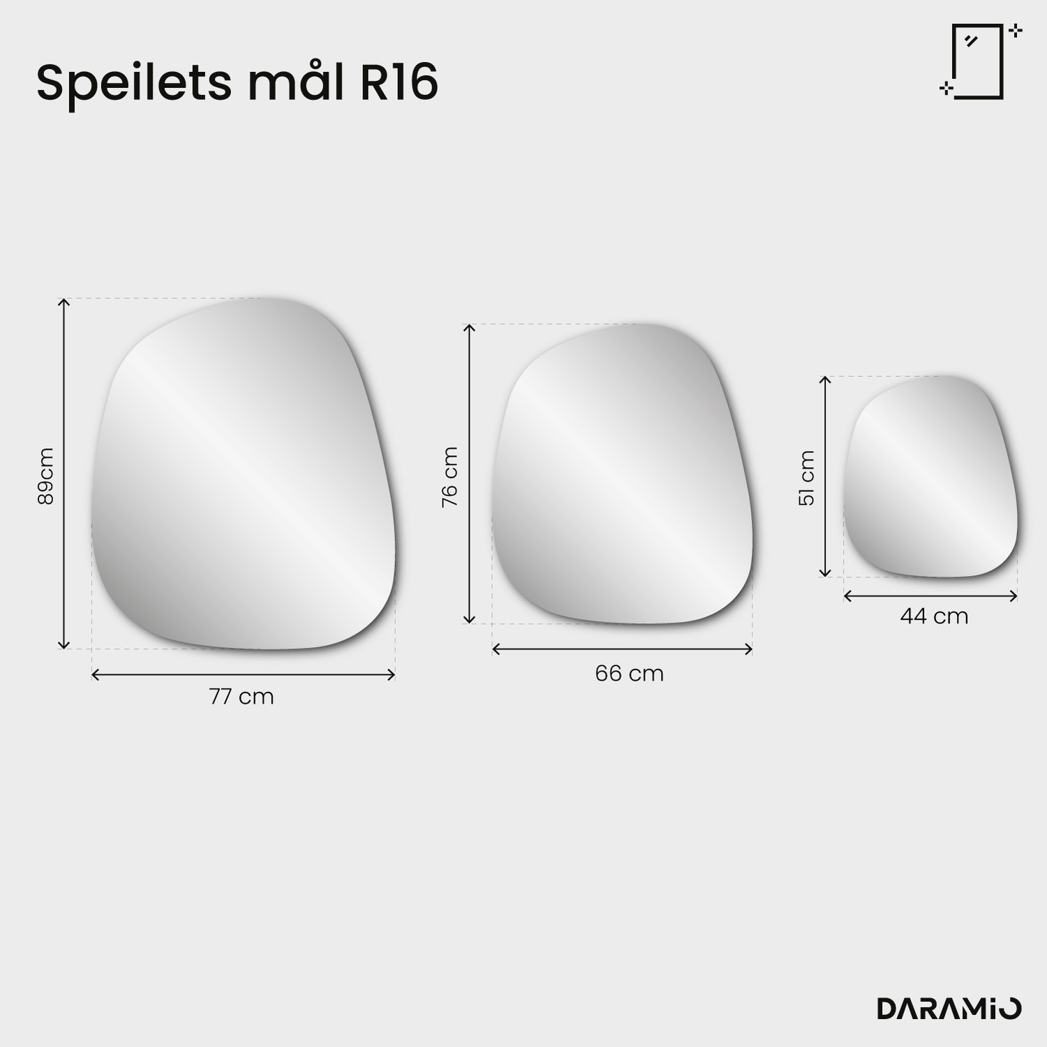 Speil – Pure Collection R16 44x51 cm