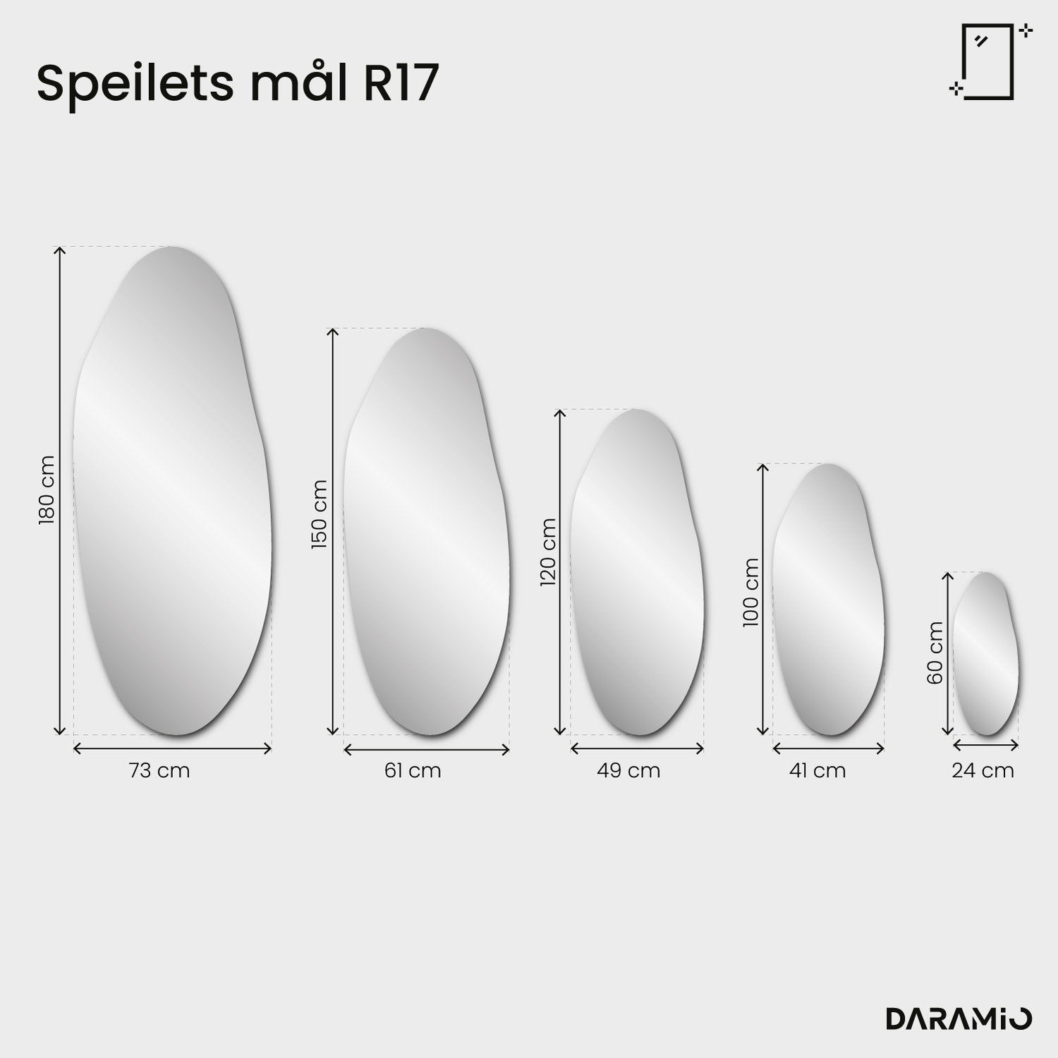 Speil – Pure Collection R17 24x60 cm