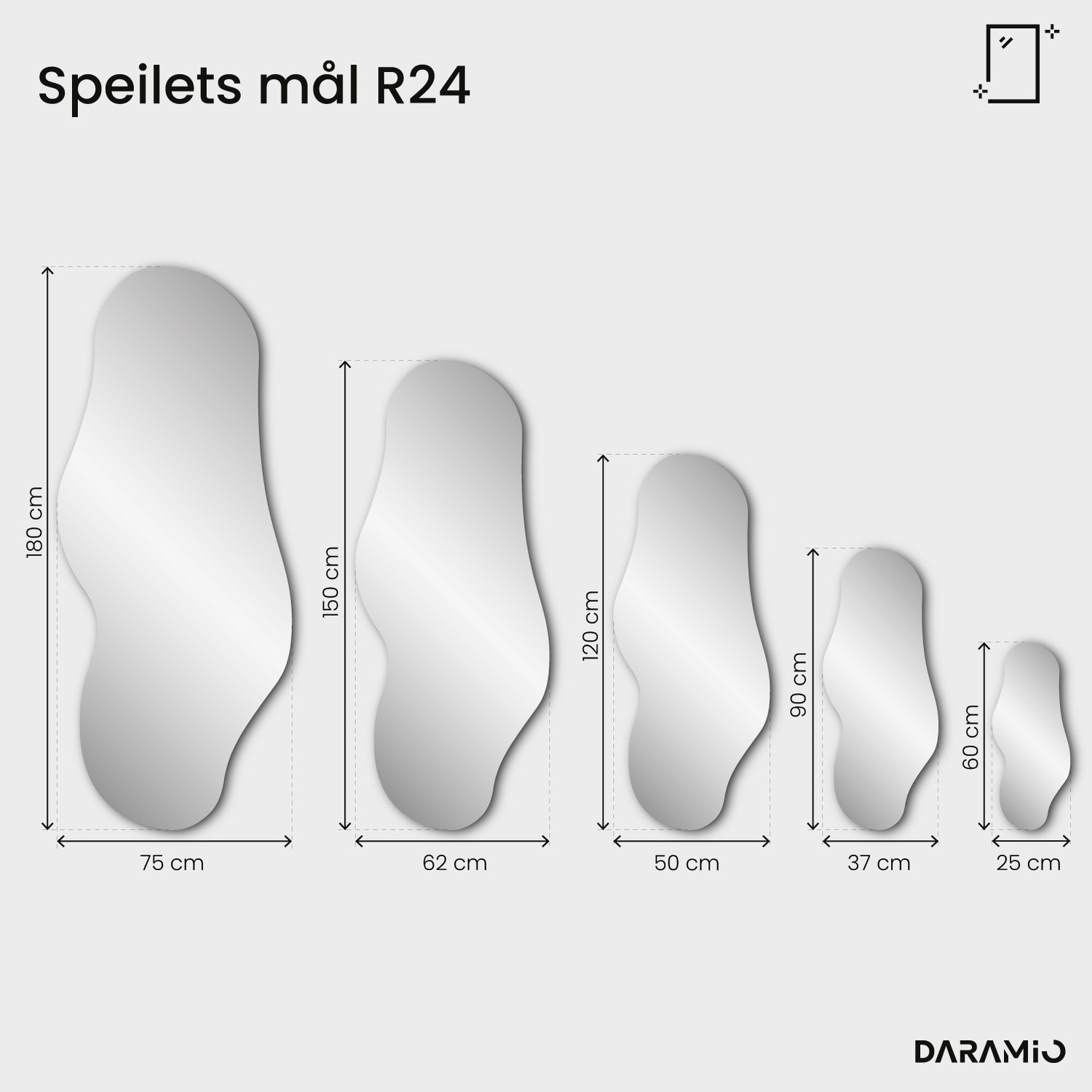 Speil – Pure Collection R24 25x60 cm
