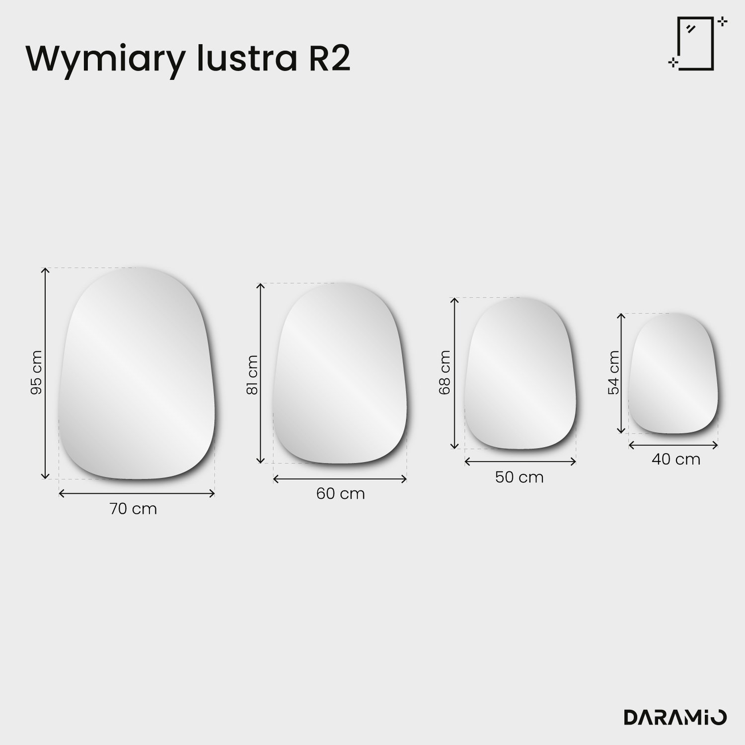 Lustro Pure R2 40x54 cm