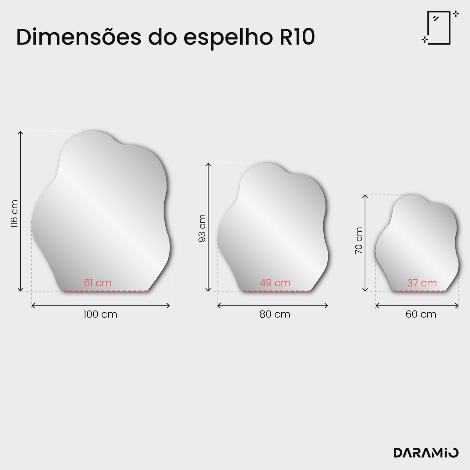 Espelho Pure R10 60x70 cm