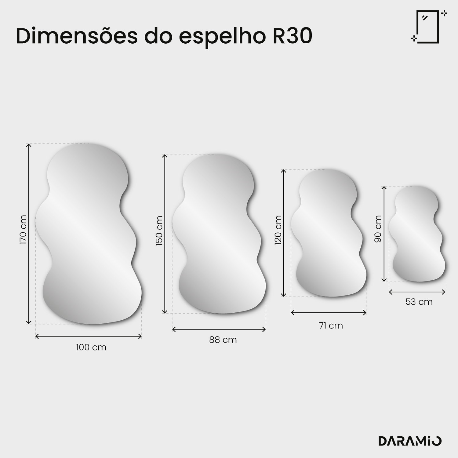 Espelho Pure R30 53x90 cm